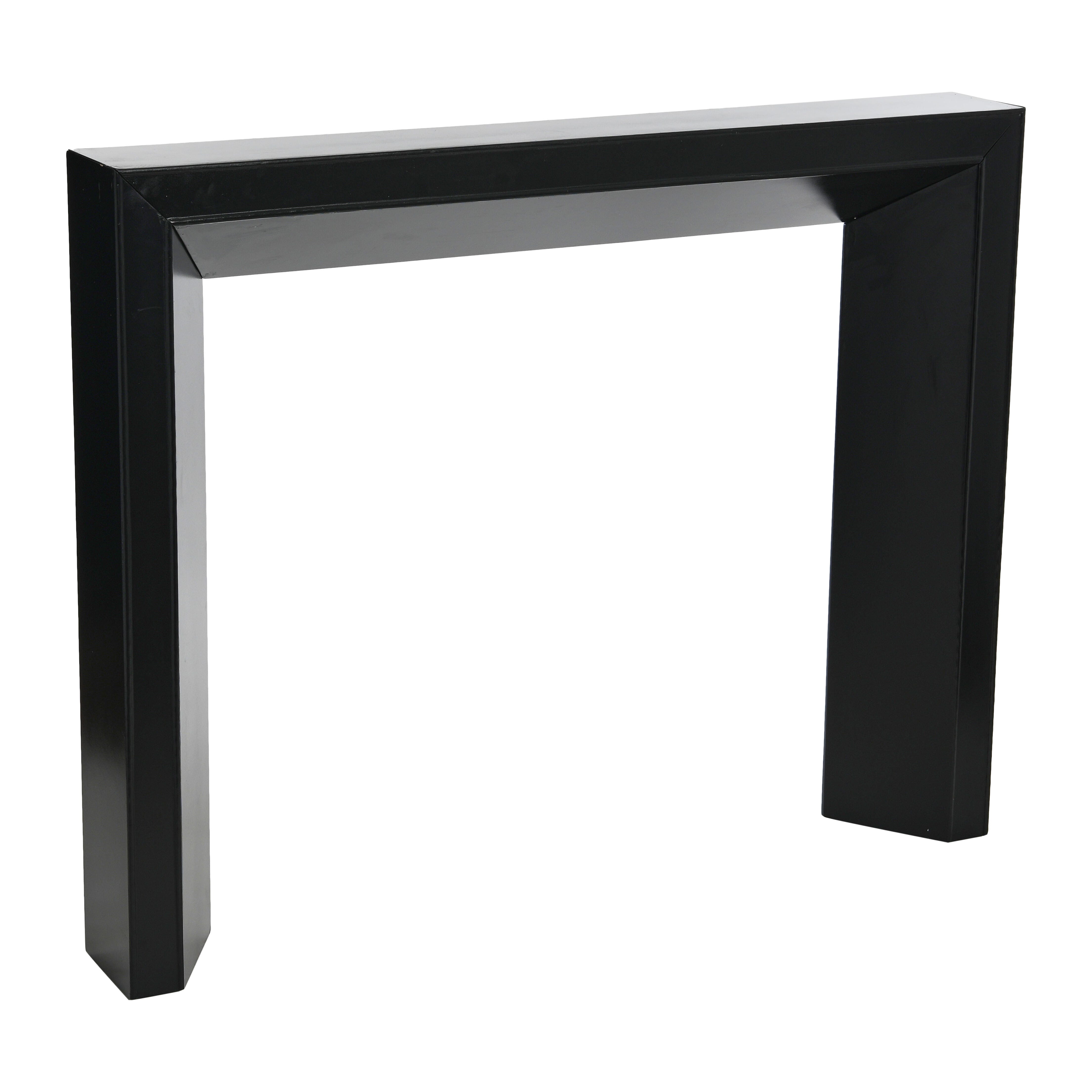 Storied Home 60" Decorative Fireplace Mantel, Black, large