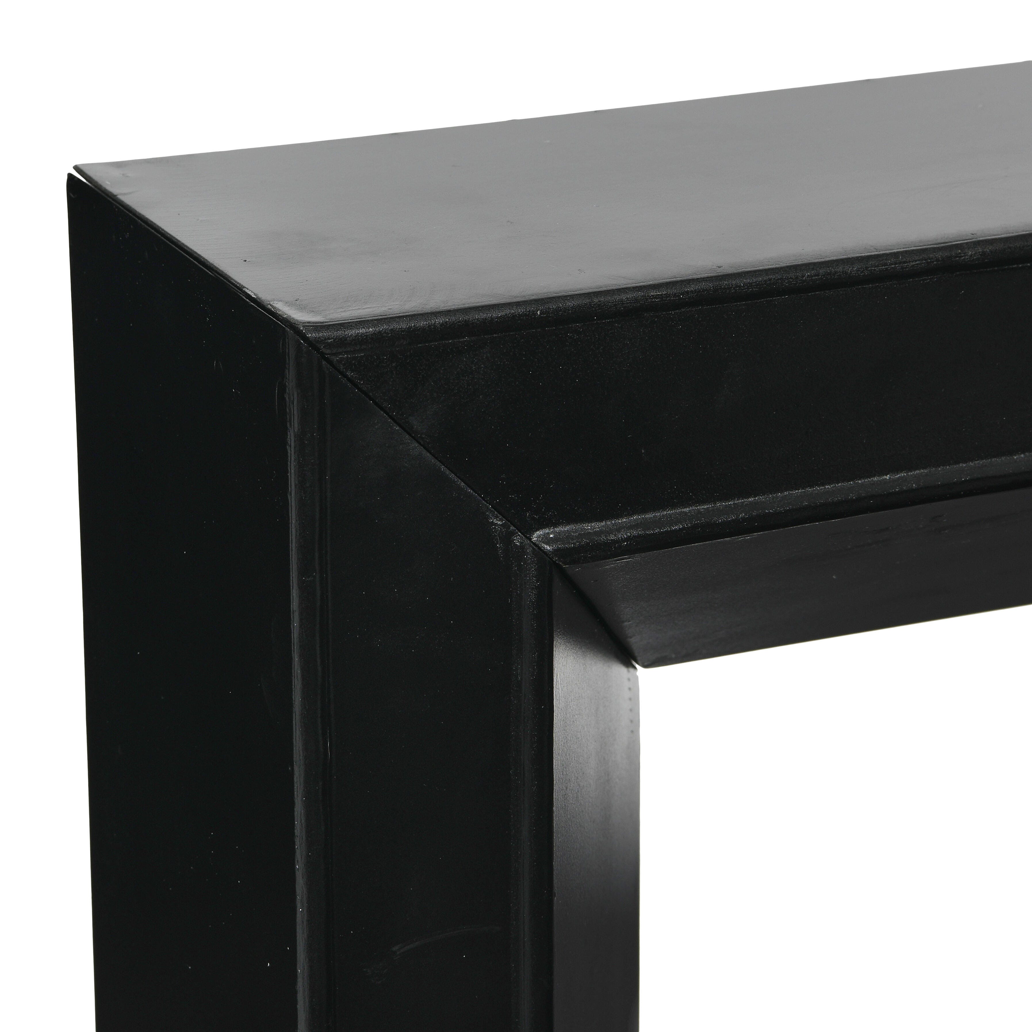 Storied Home 60" Decorative Fireplace Mantel, Black, large