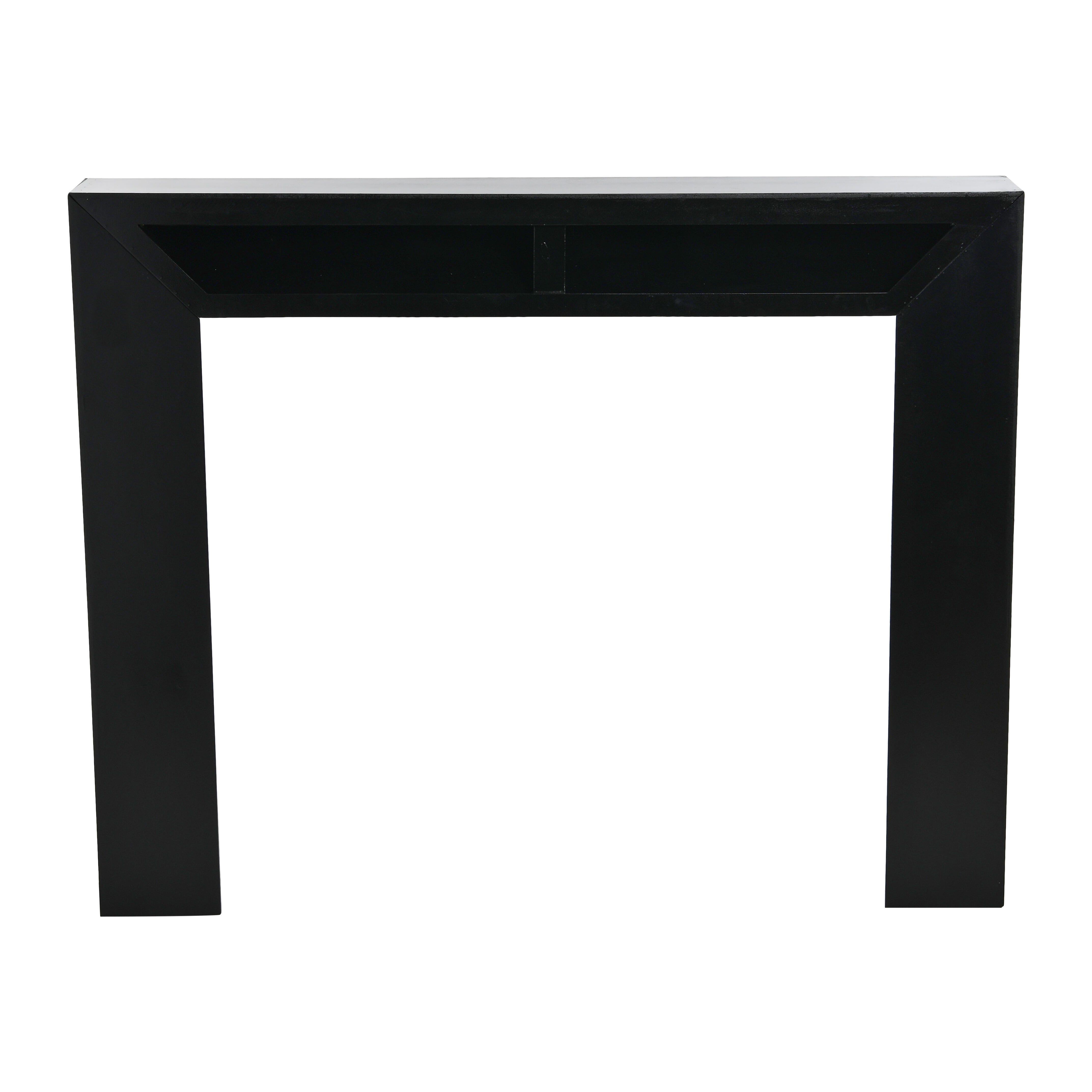 Storied Home 60" Decorative Fireplace Mantel, Black, large