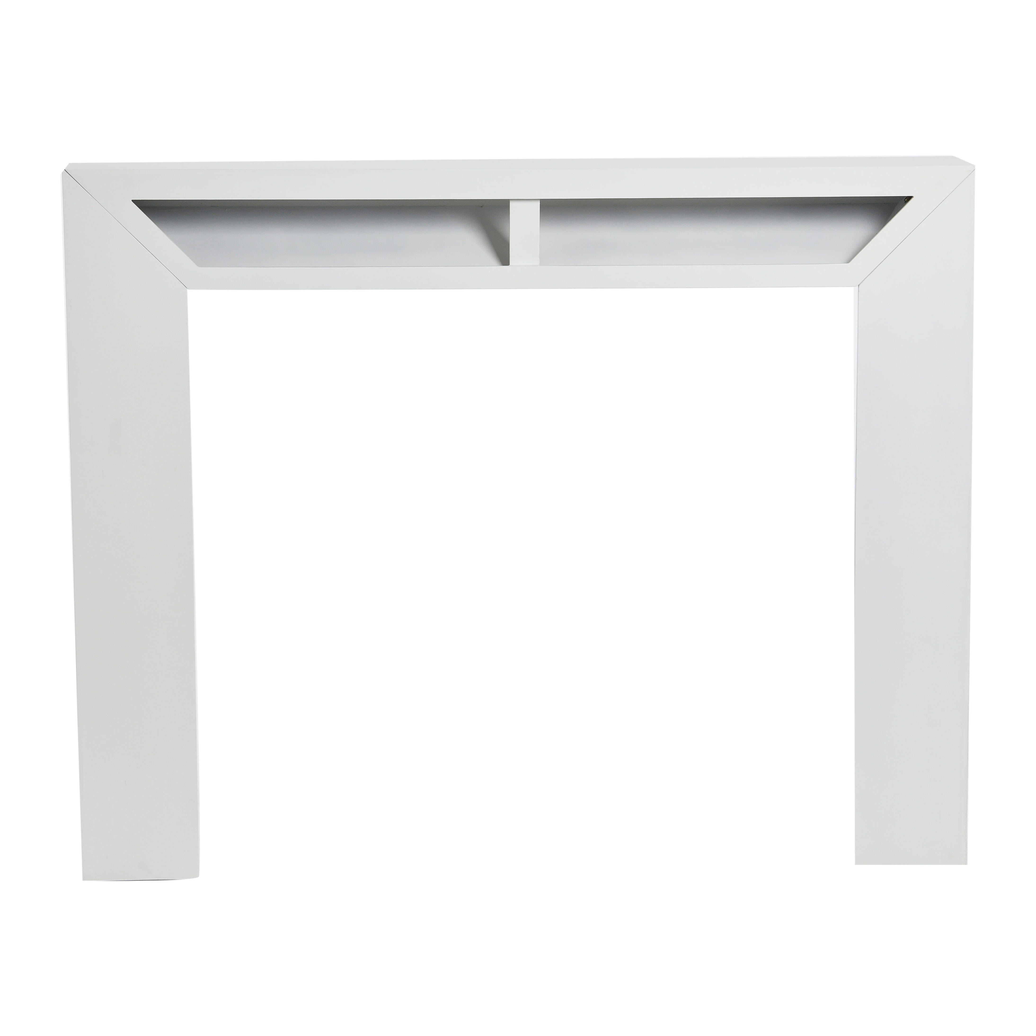 Storied Home 60" Decorative Fireplace Mantel, White, large