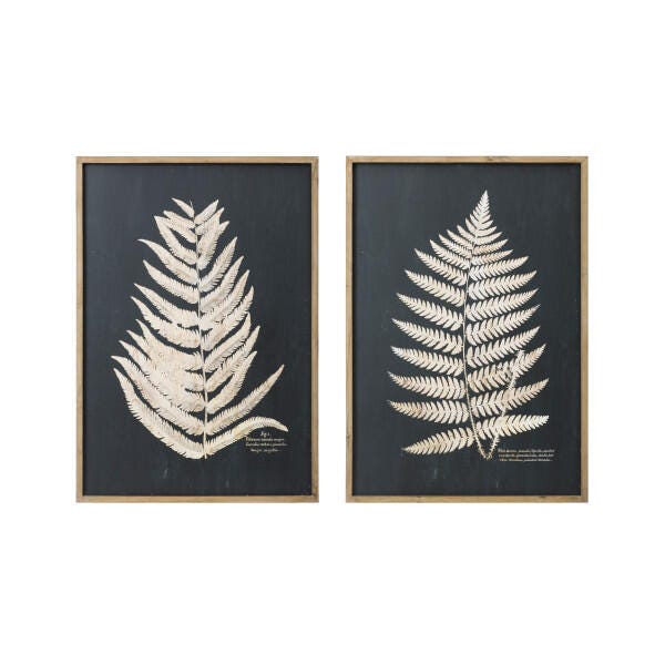 Storied Home Fern Leaf  Wall Art 27" x 39" (Set of 2), , large