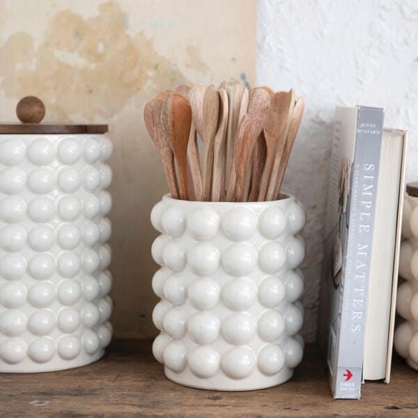 Storied Home 6" Stoneware Canister, , rollover
