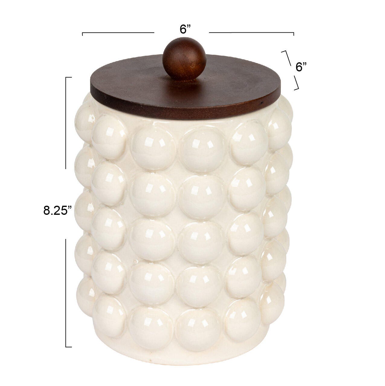Storied Home 6" Stoneware Canister, , large