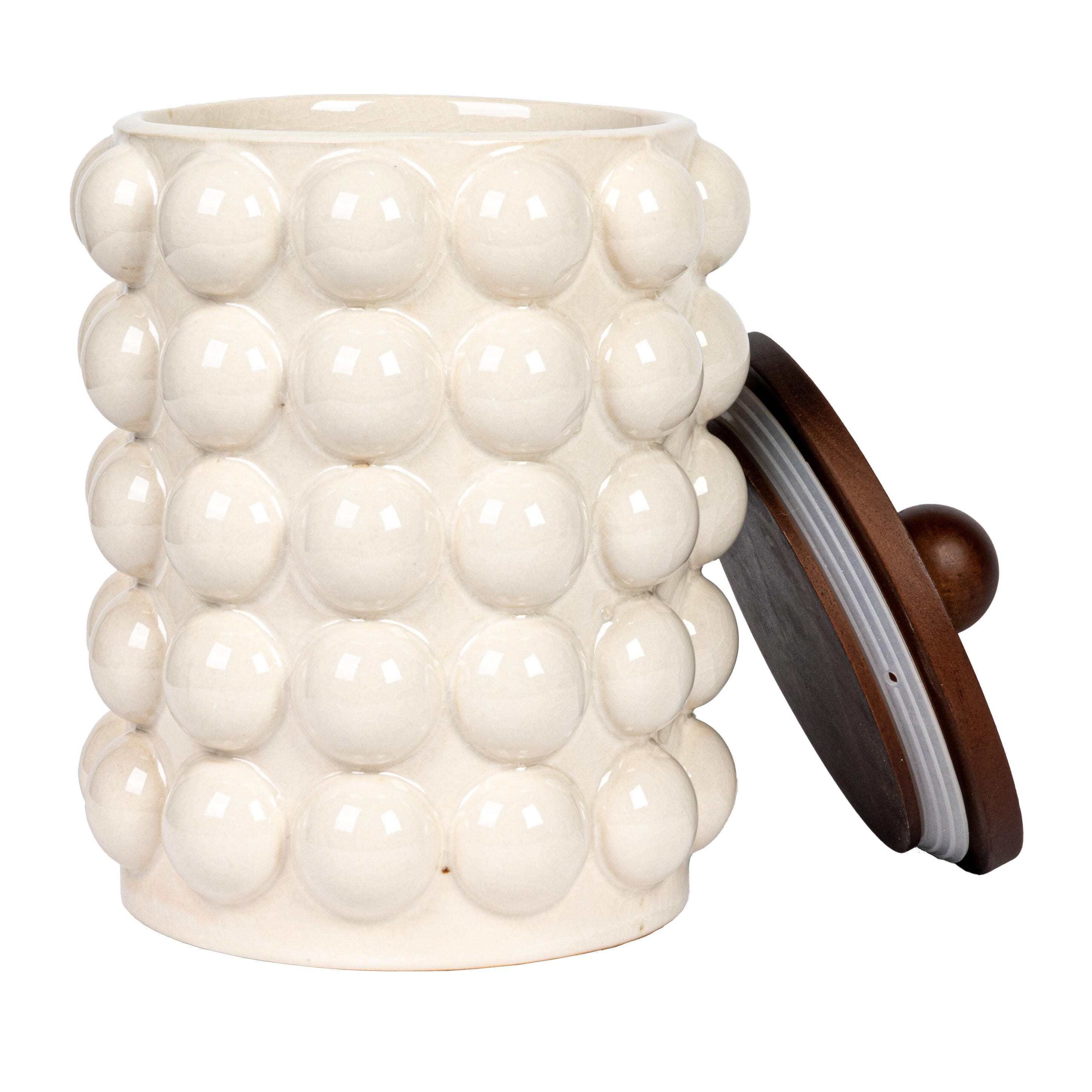 Storied Home 6" Stoneware Canister, , large