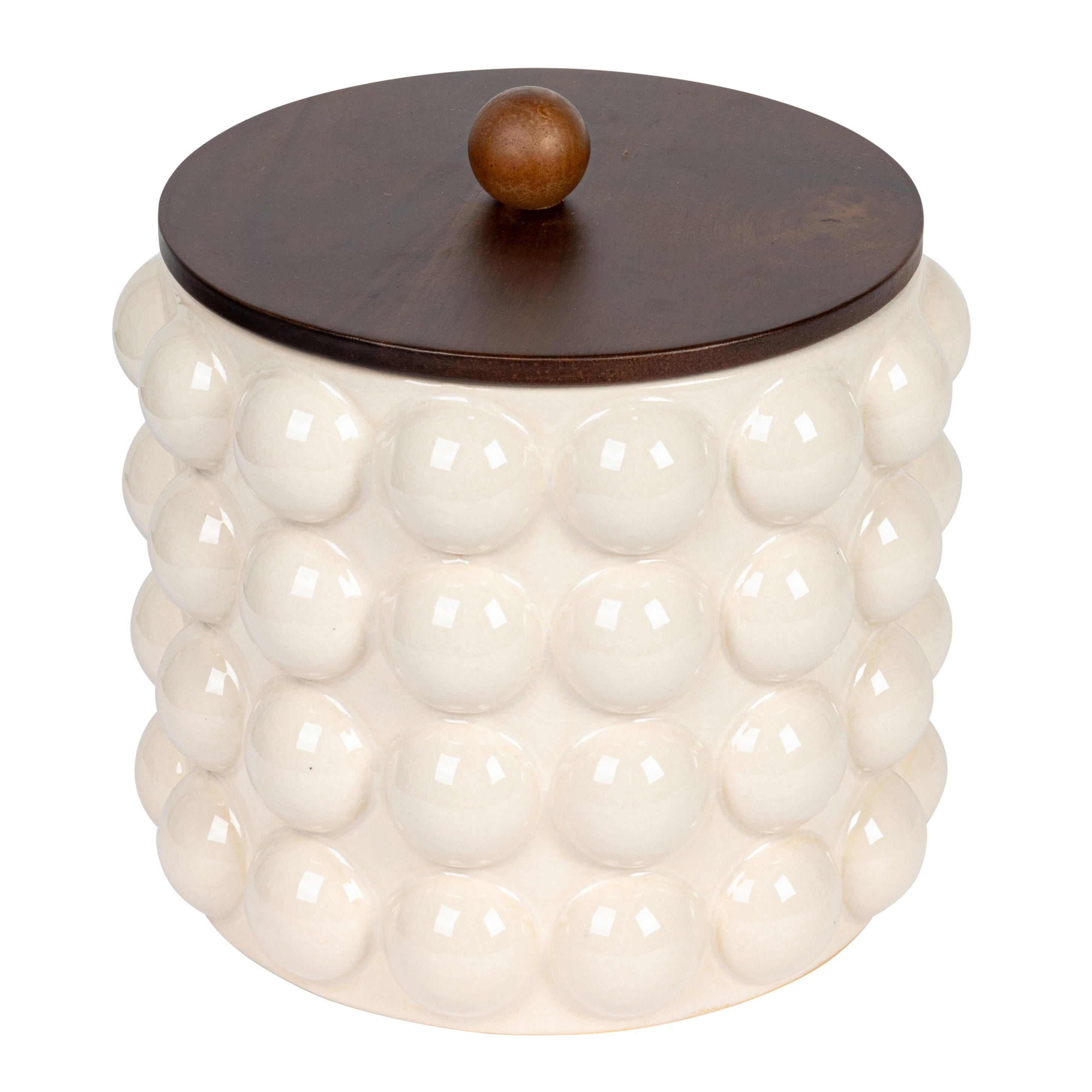 Storied Home 8" Stoneware Canister, , large