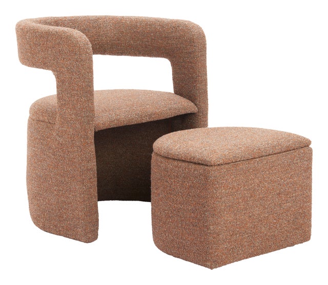 Erika Home Atria Accent Chair and Ottoman
