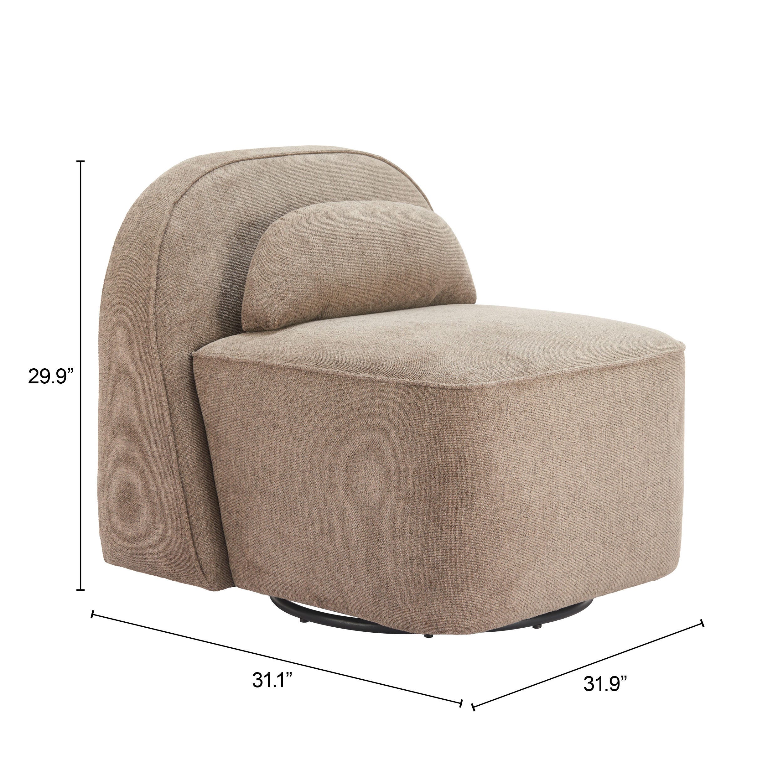 Erika Home Kakao Swivel Chair, , large
