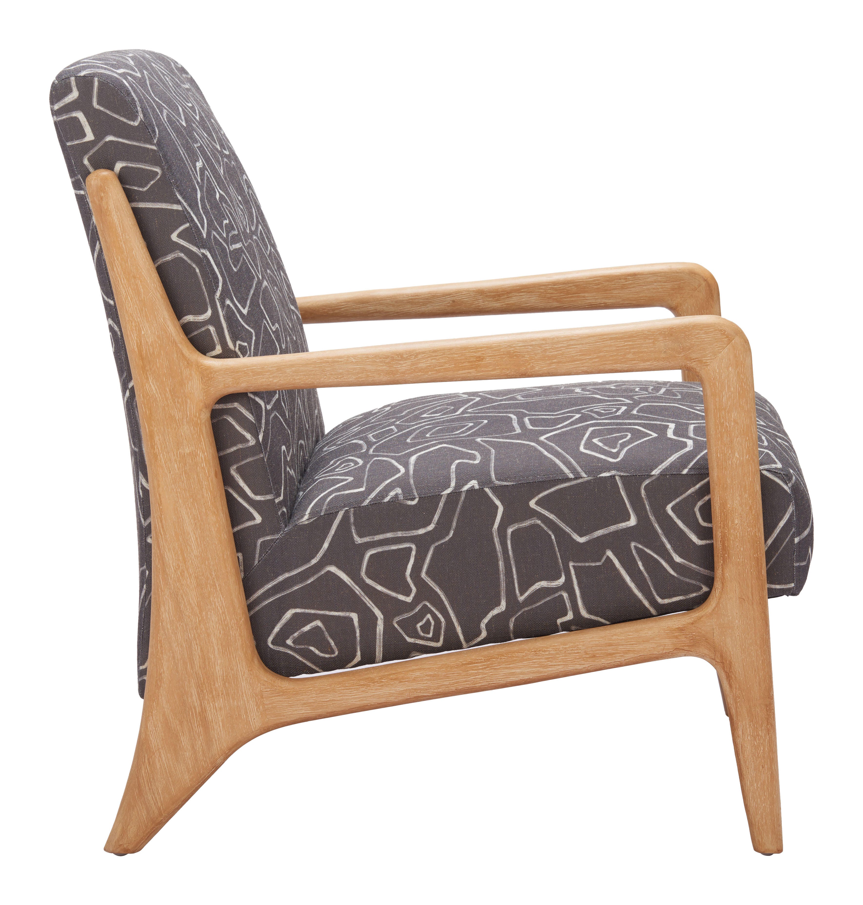 Erika Home Runa Accent Chair, Gray/Natural, large