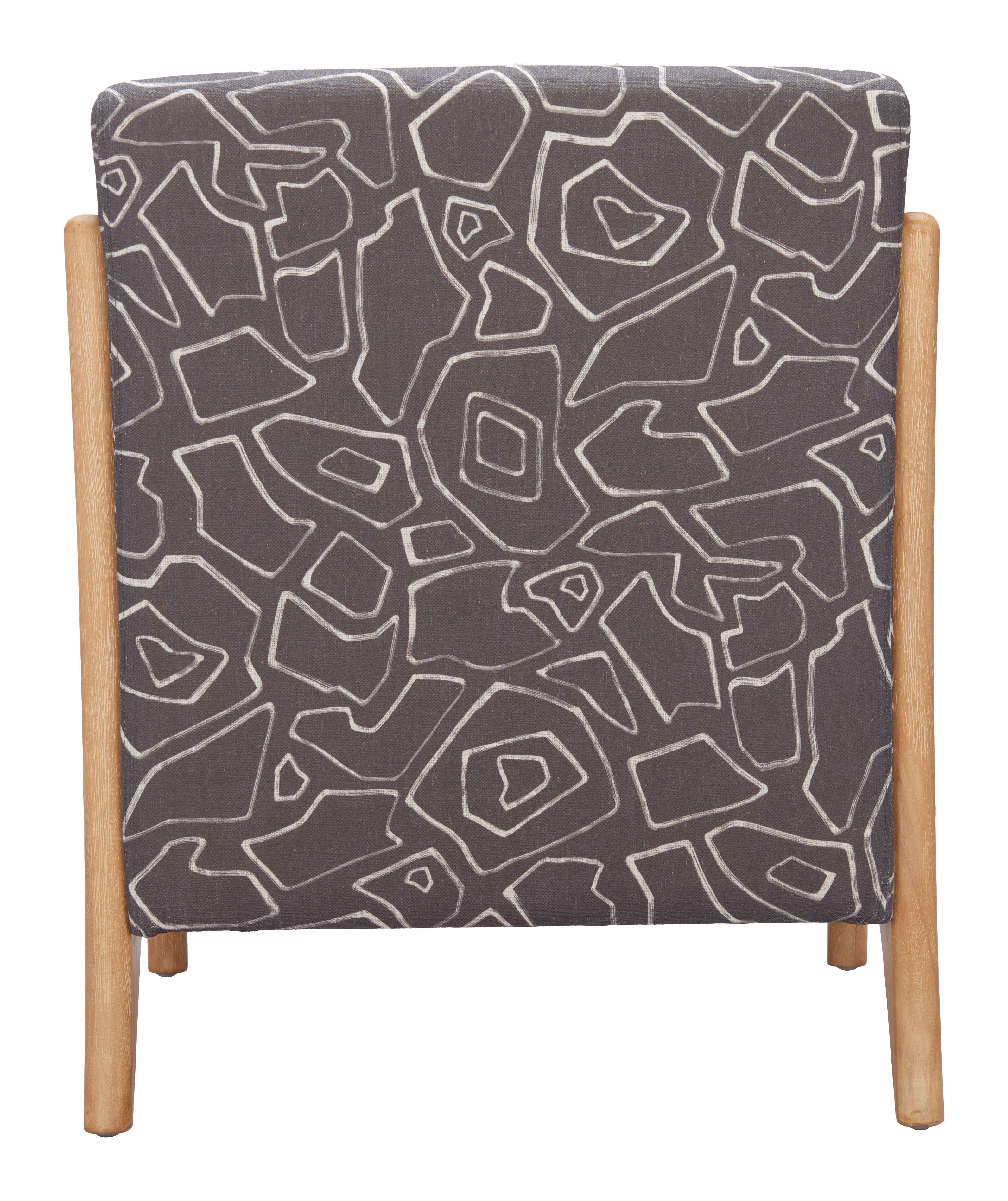 Erika Home Runa Accent Chair, Gray/Natural, large