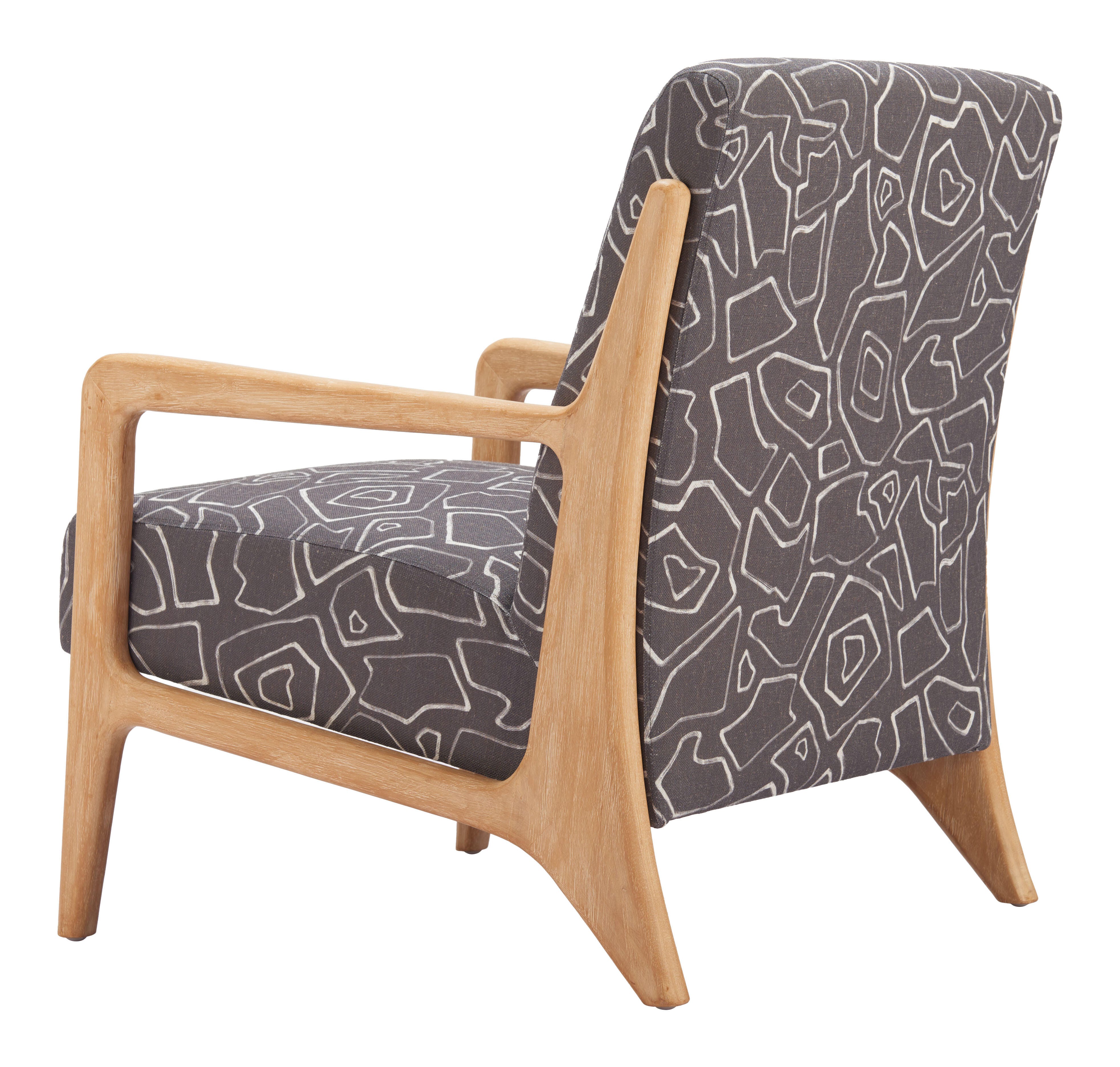 Erika Home Runa Accent Chair, Gray/Natural, large