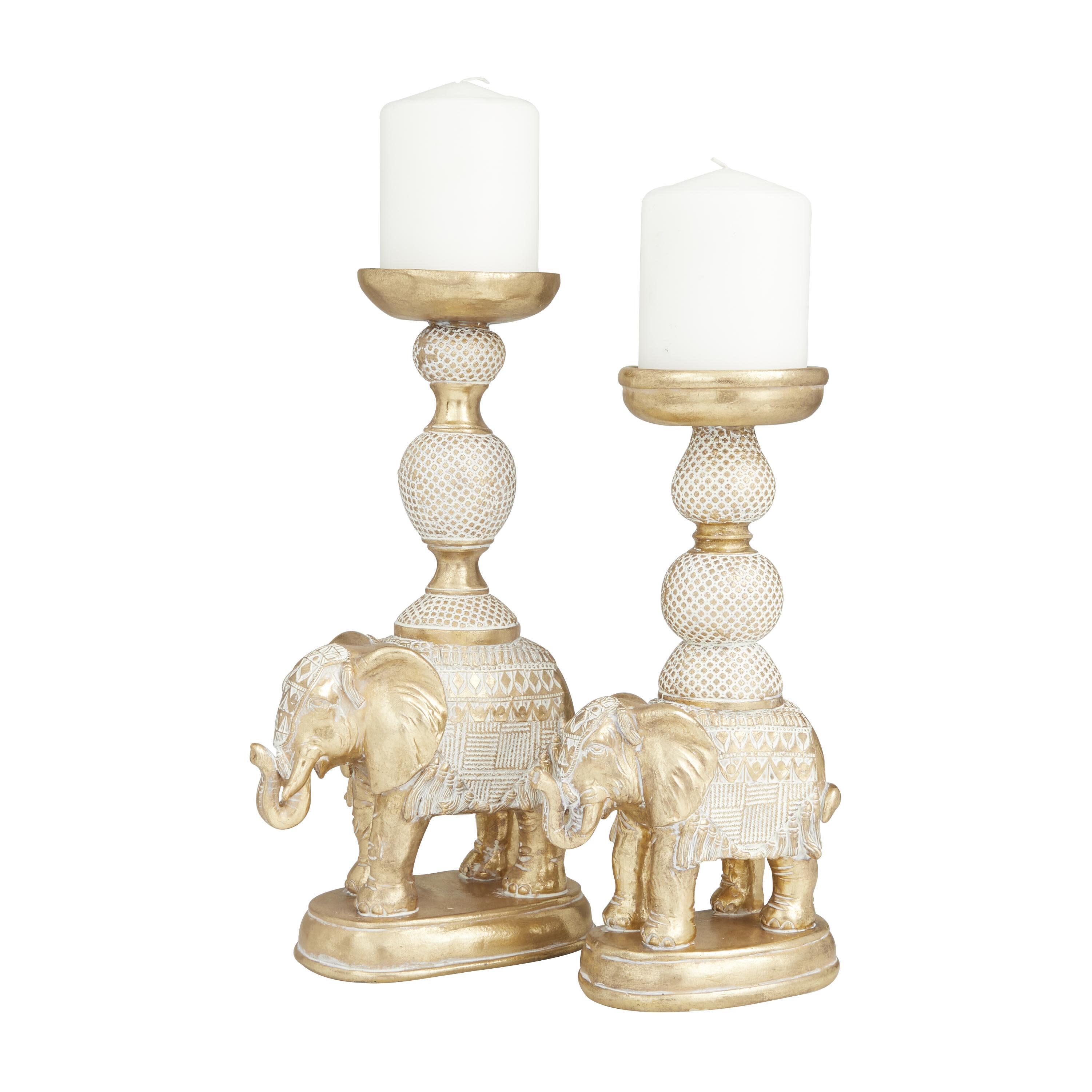 Bayberry Lane Elephant Crafted Decorative Candle Holder, , large