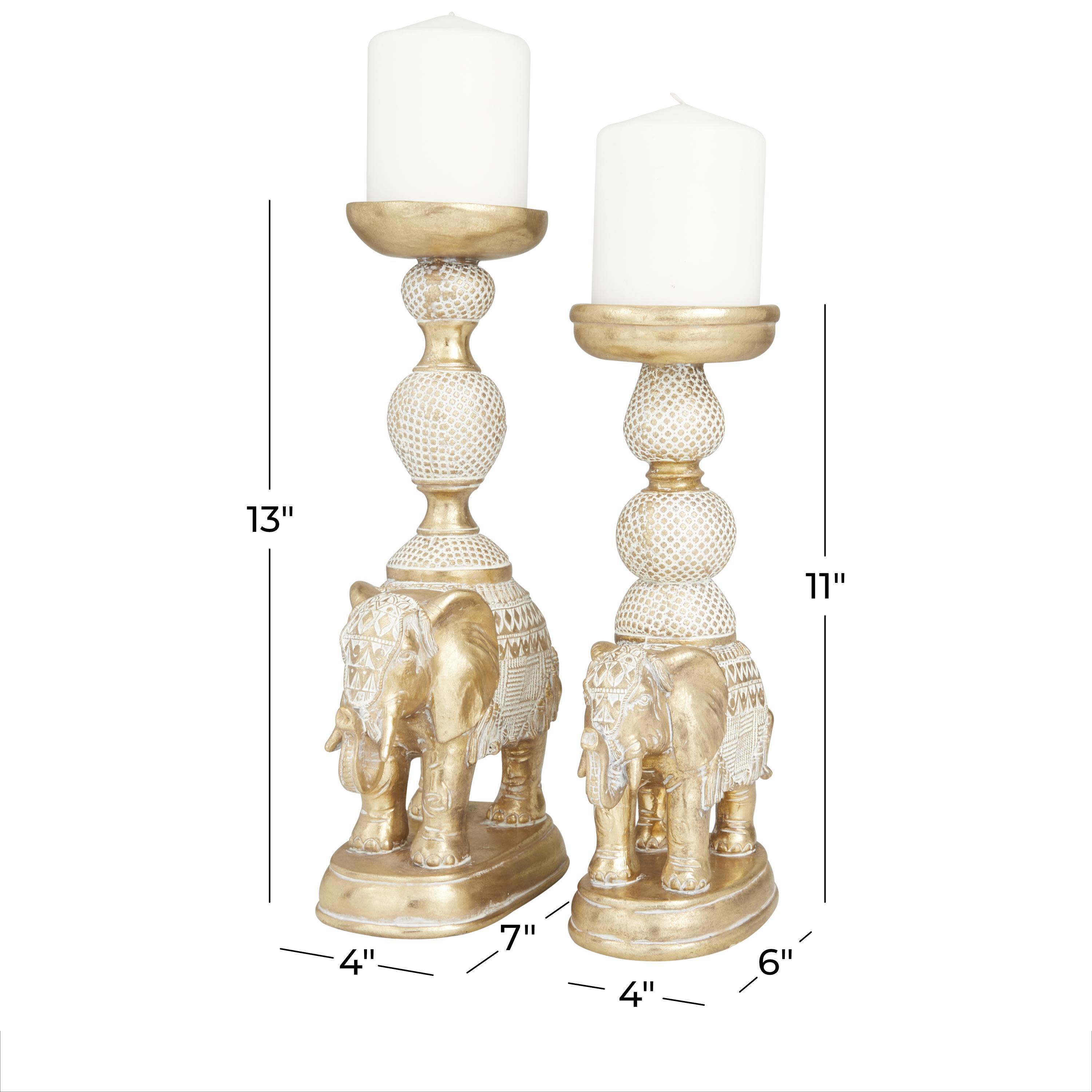 Bayberry Lane Elephant Crafted Decorative Candle Holder, , large