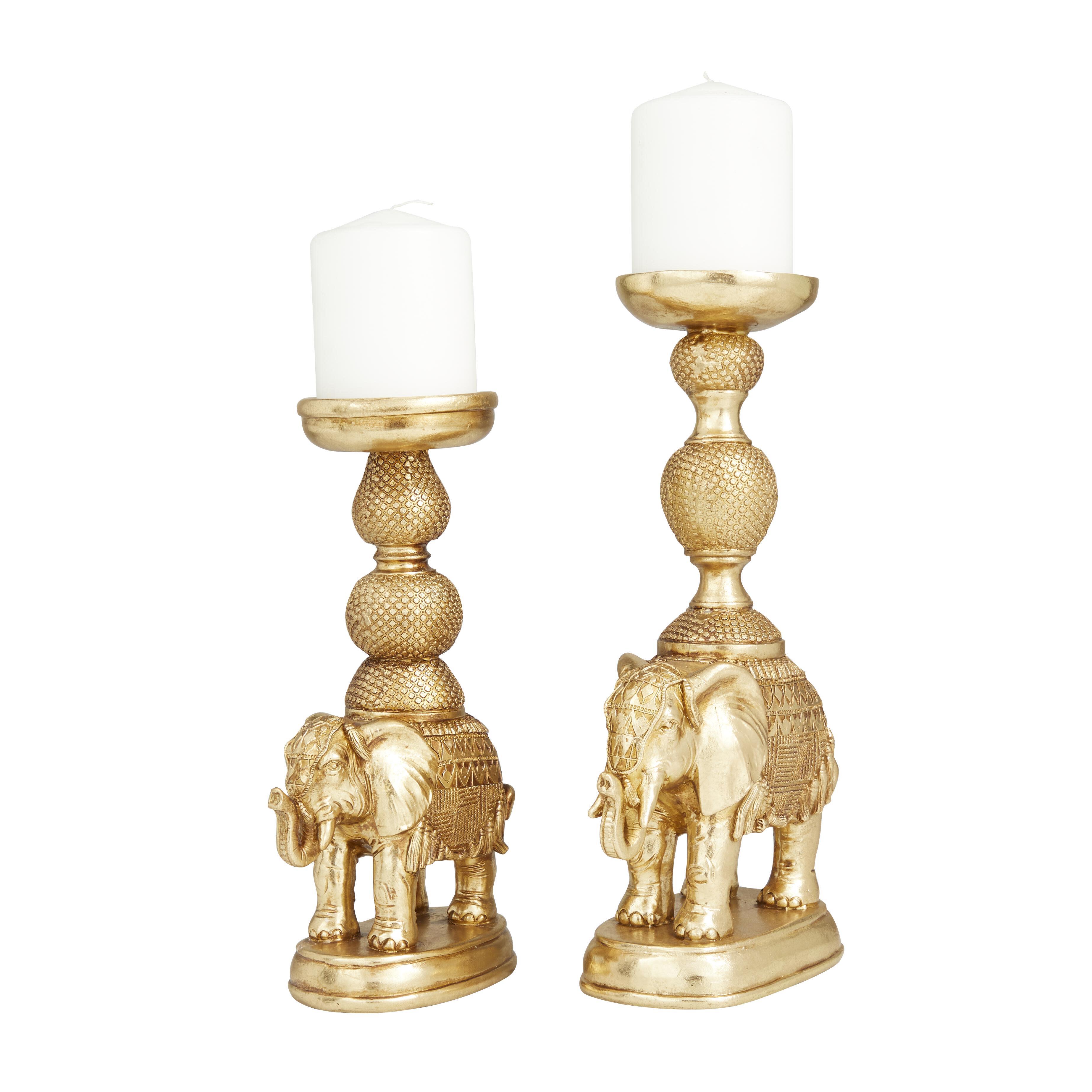 Bayberry Lane Elephant Decorative Candle Holder (Set Of 2), , large