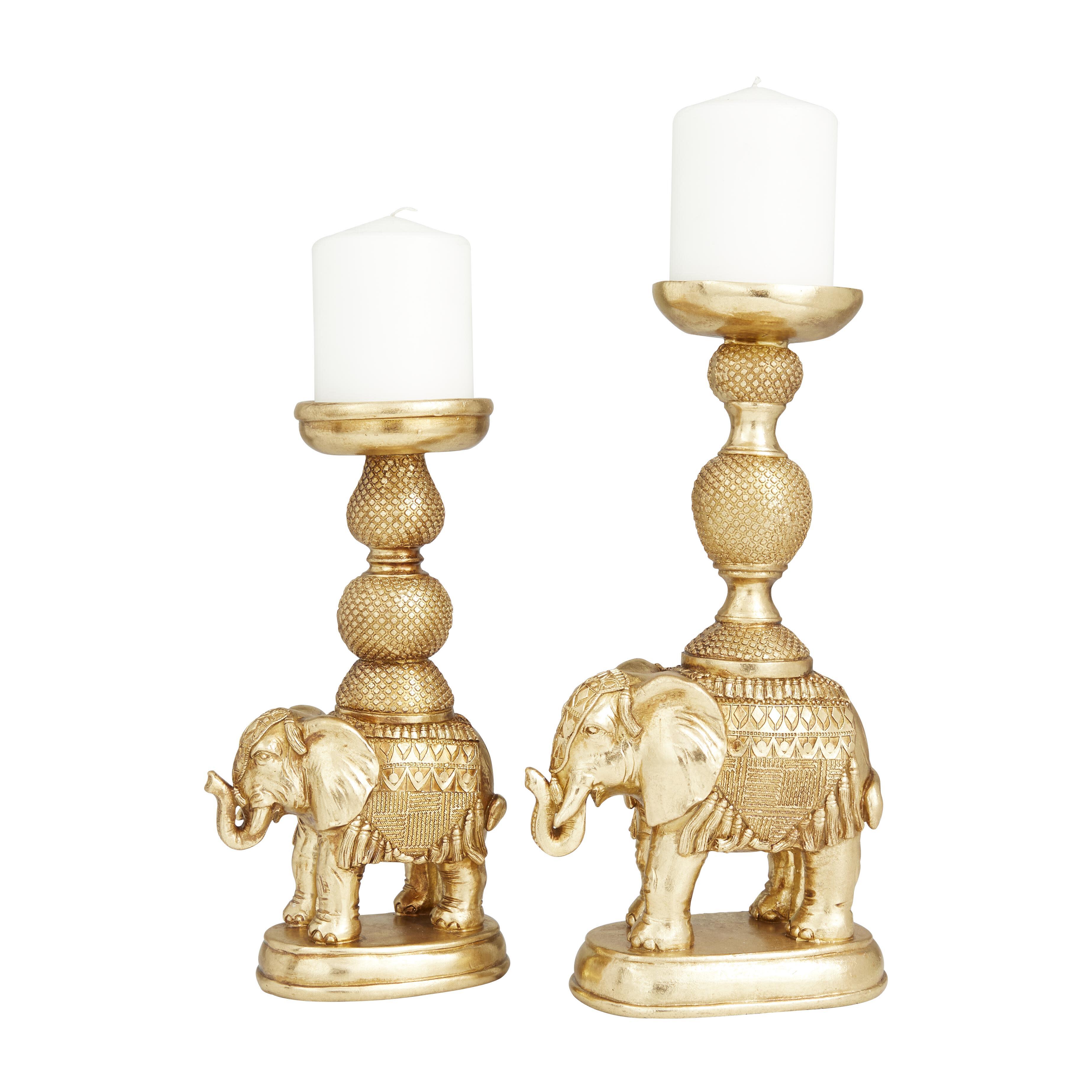 Bayberry Lane Elephant Decorative Candle Holder (Set Of 2), , large