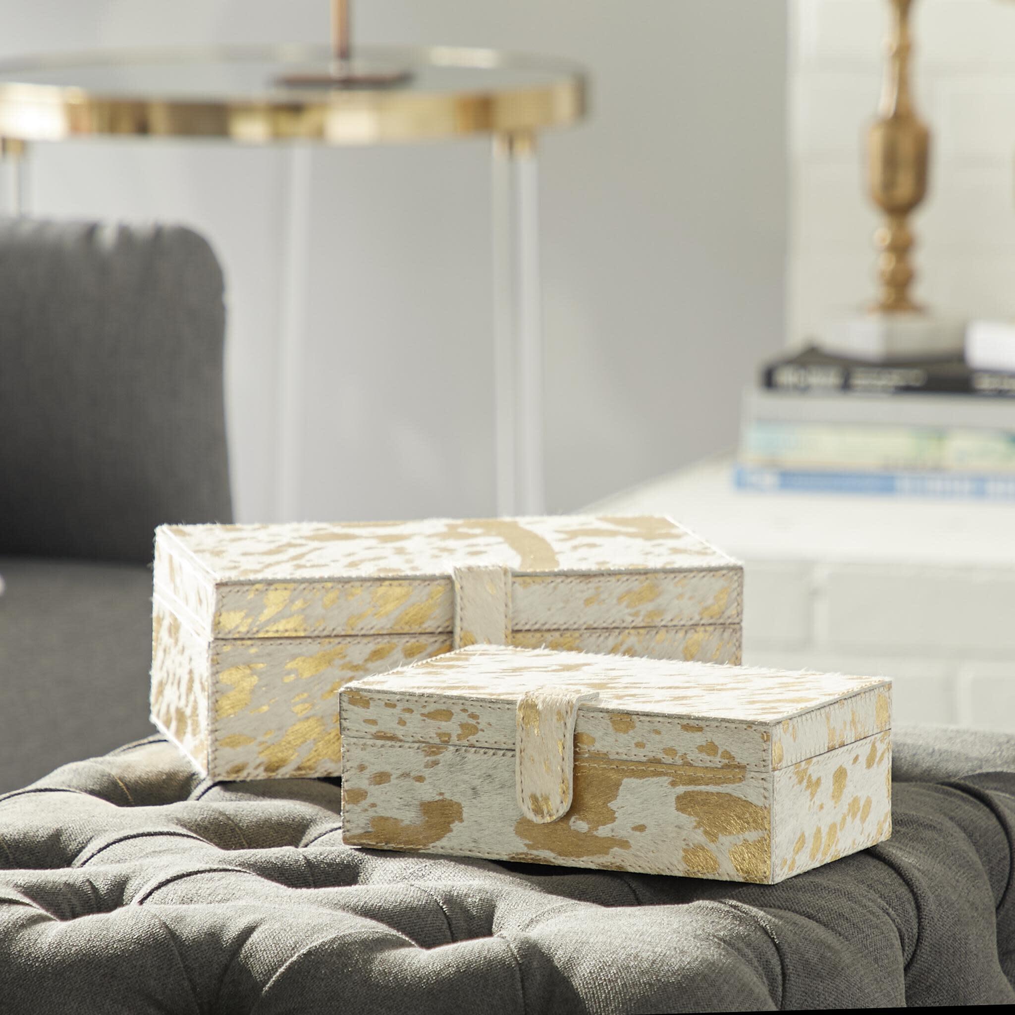 Bayberry Lane Animal Print Decorative Box (Set Of 2), , rollover