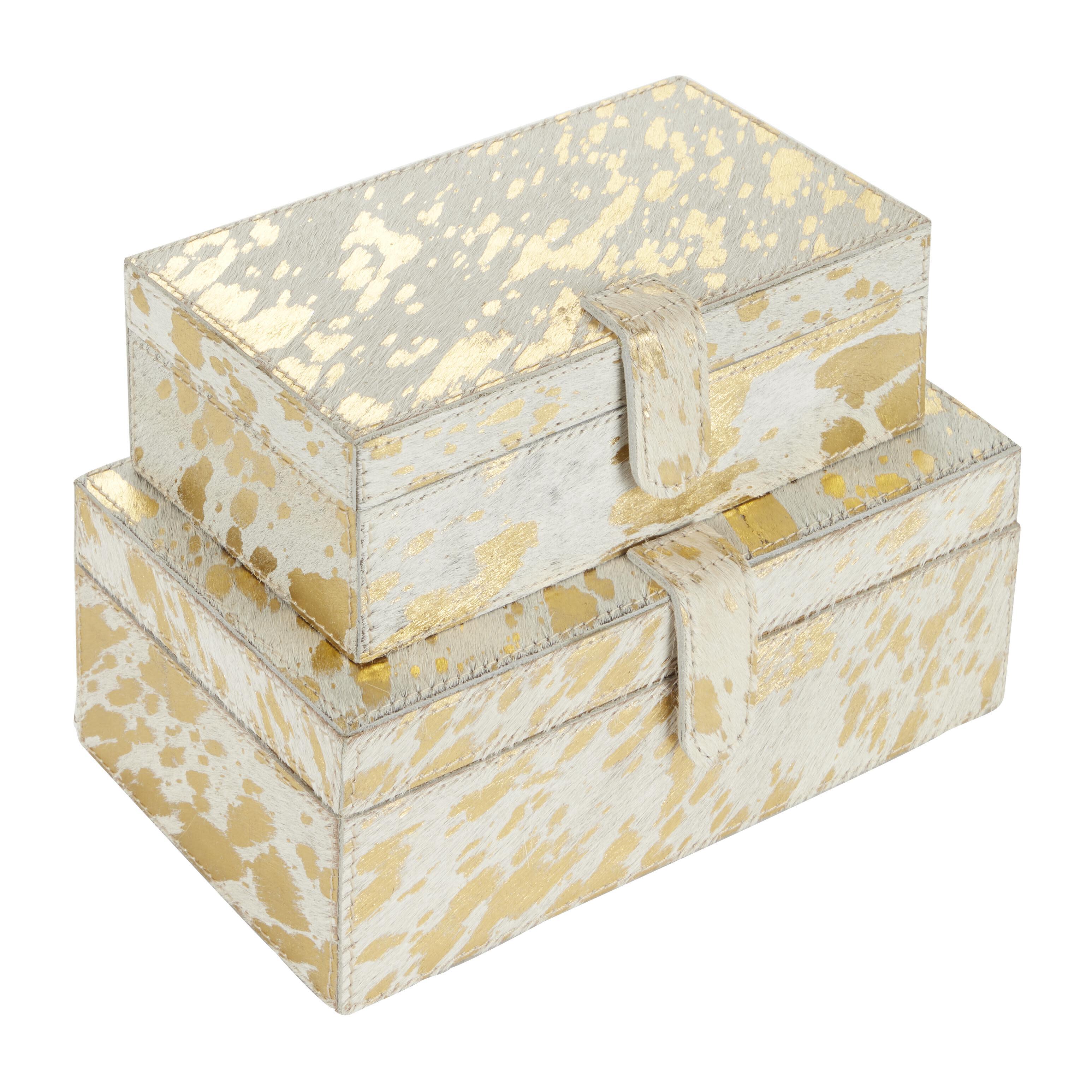 Bayberry Lane Animal Print Decorative Box (Set Of 2), , large
