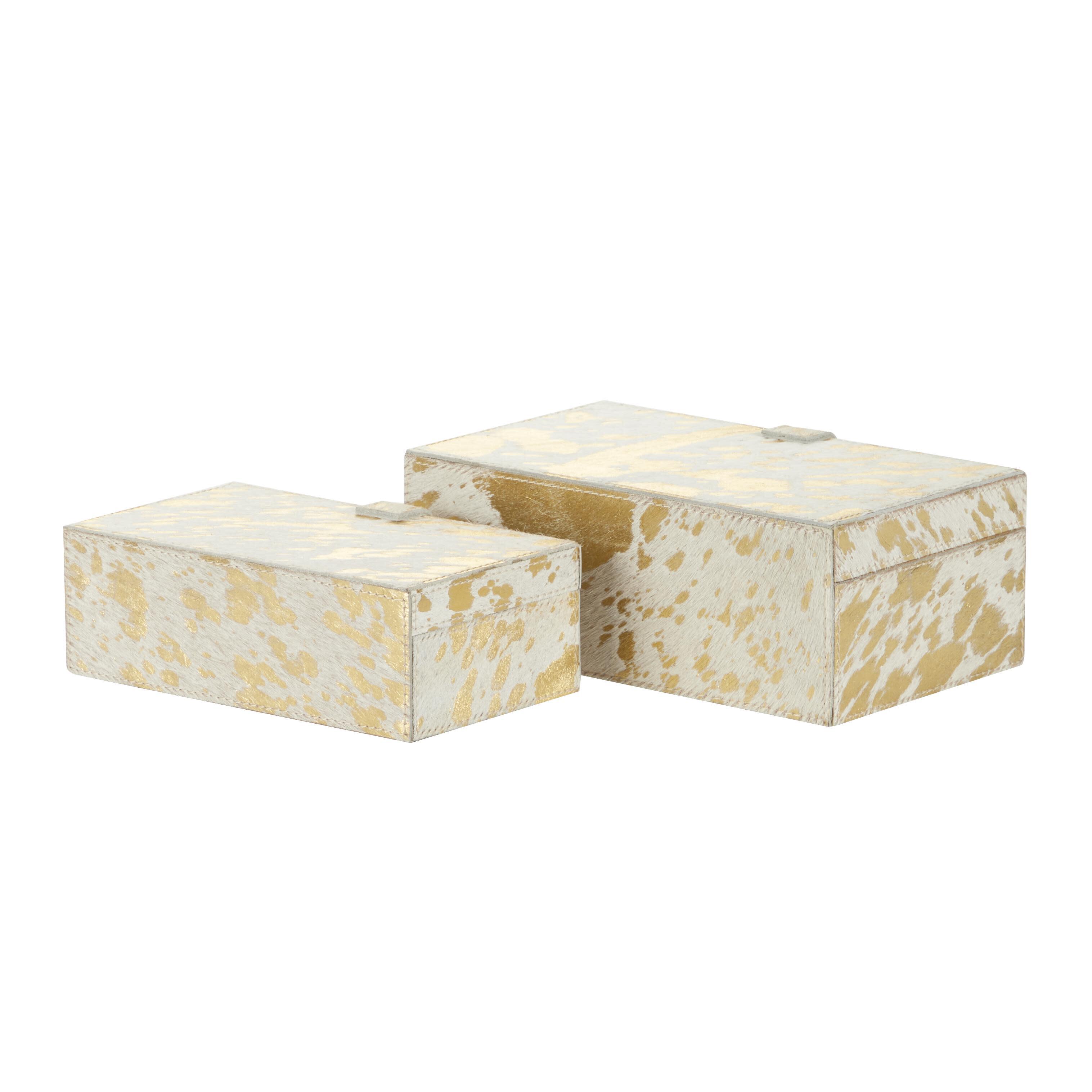 Bayberry Lane Animal Print Decorative Box (Set Of 2), , large