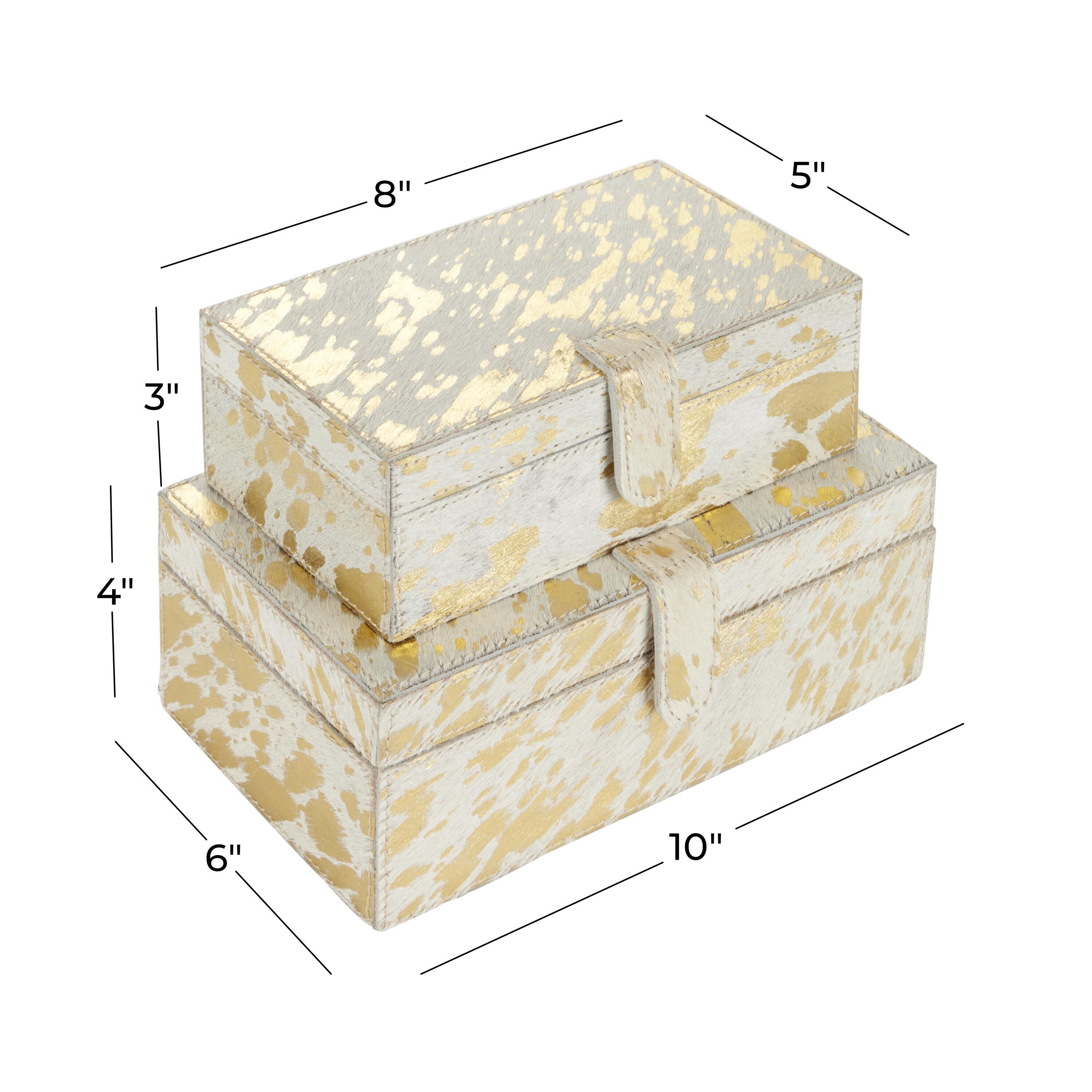 Bayberry Lane Animal Print Decorative Box (Set Of 2), , large