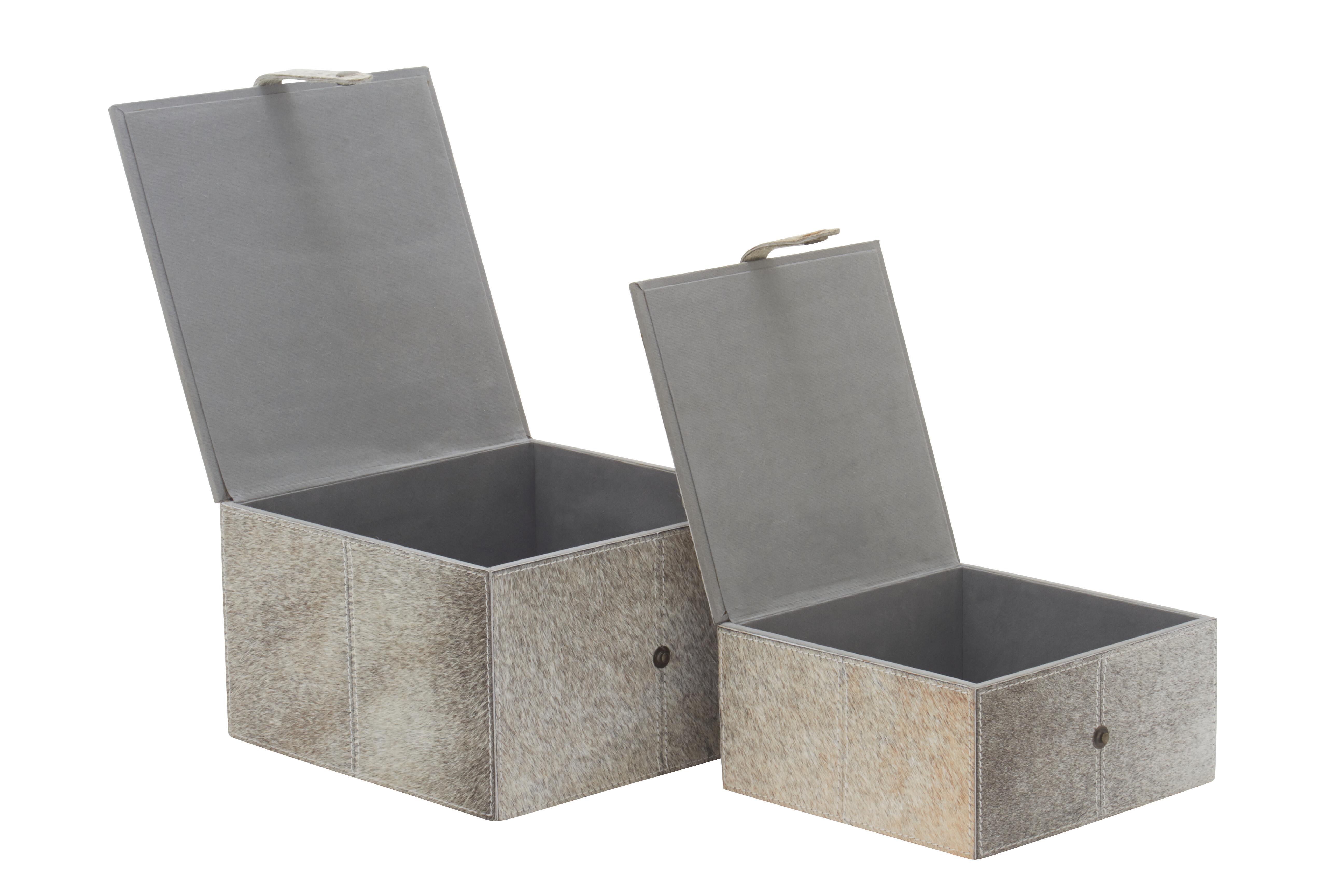Bayberry Lane Leather Decorative Box (Set Of 2), , large