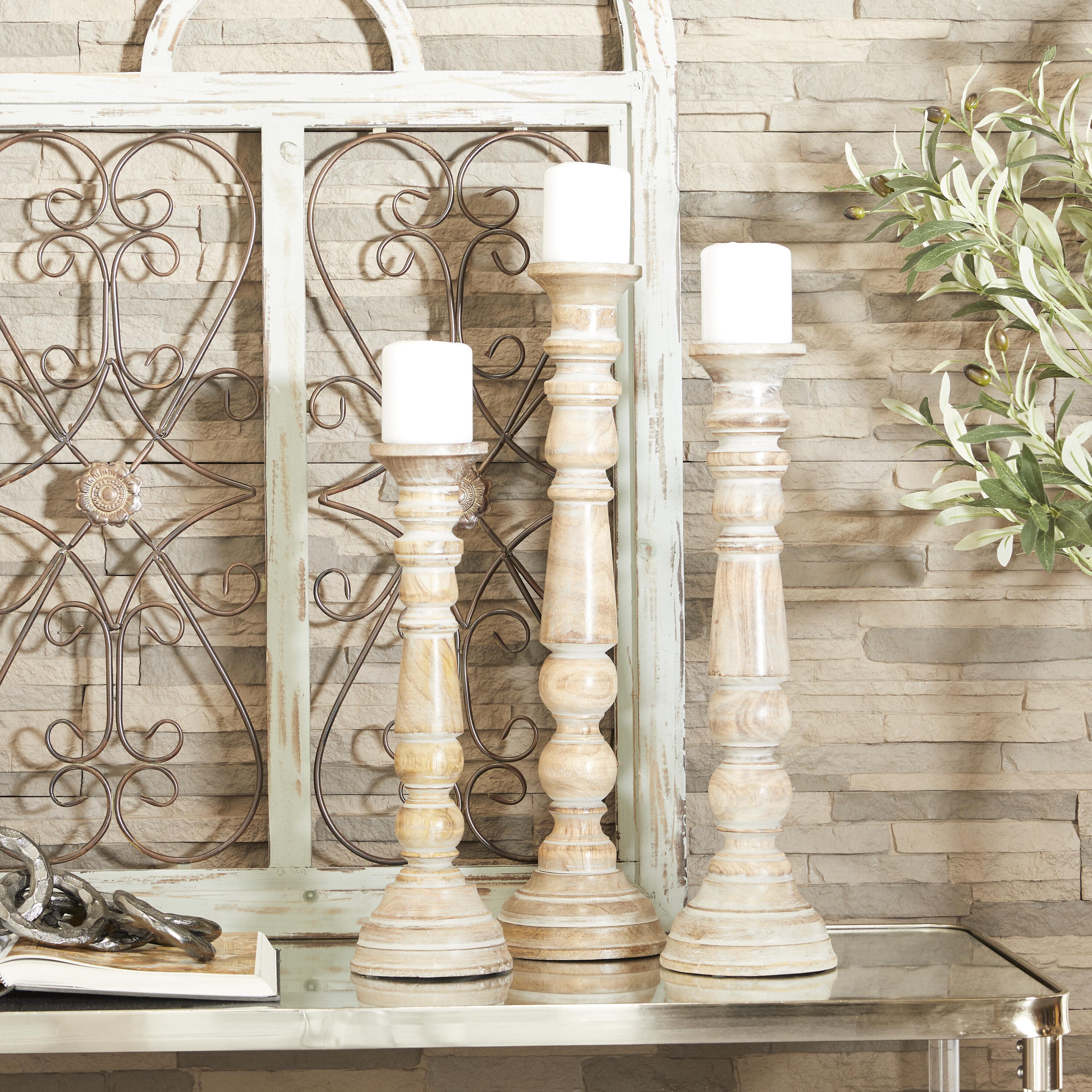 Bayberry Lane Handmade Decorative Candle Holder (Set Of 3), , rollover