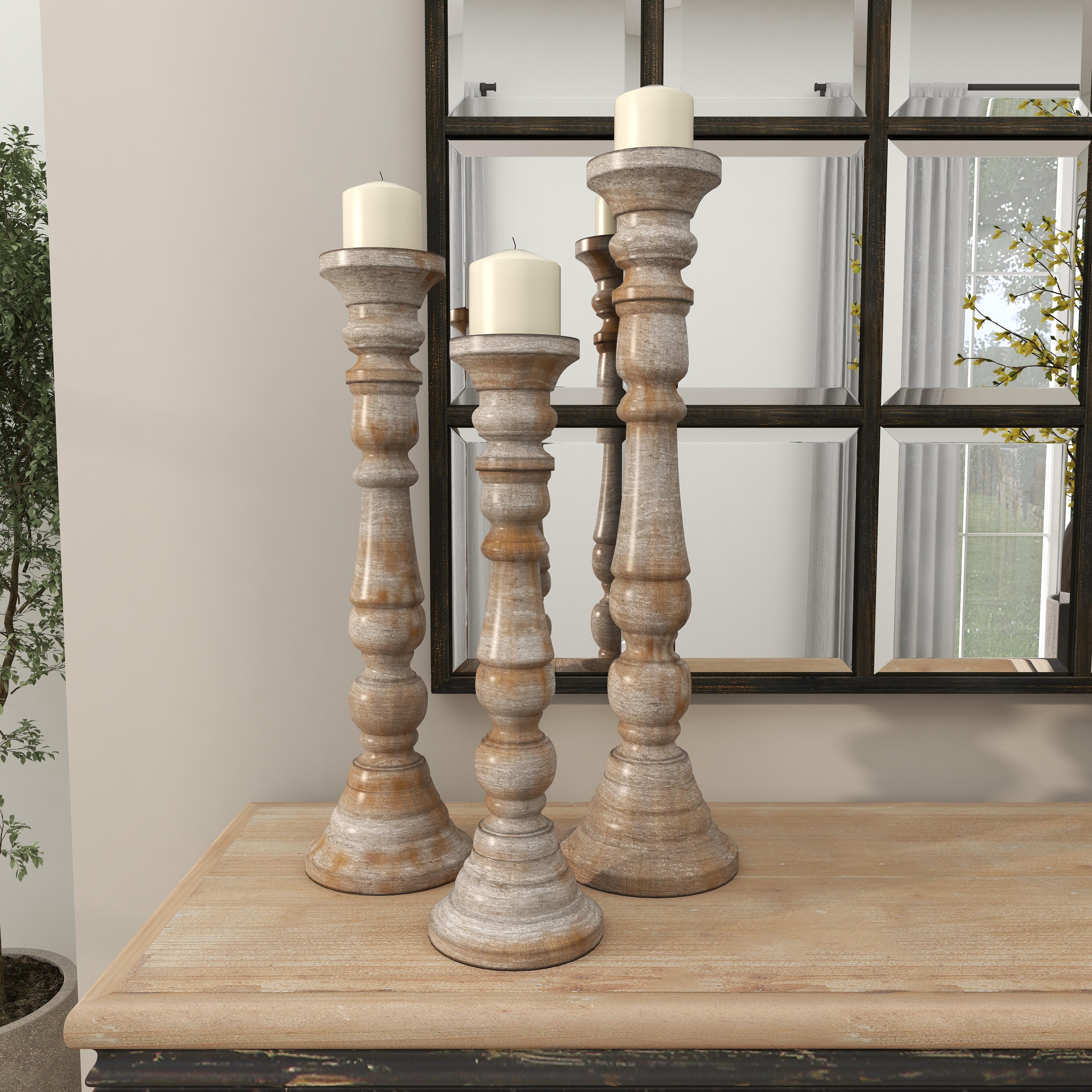 Bayberry Lane Handmade Decorative Candle Holder (Set Of 3), , large