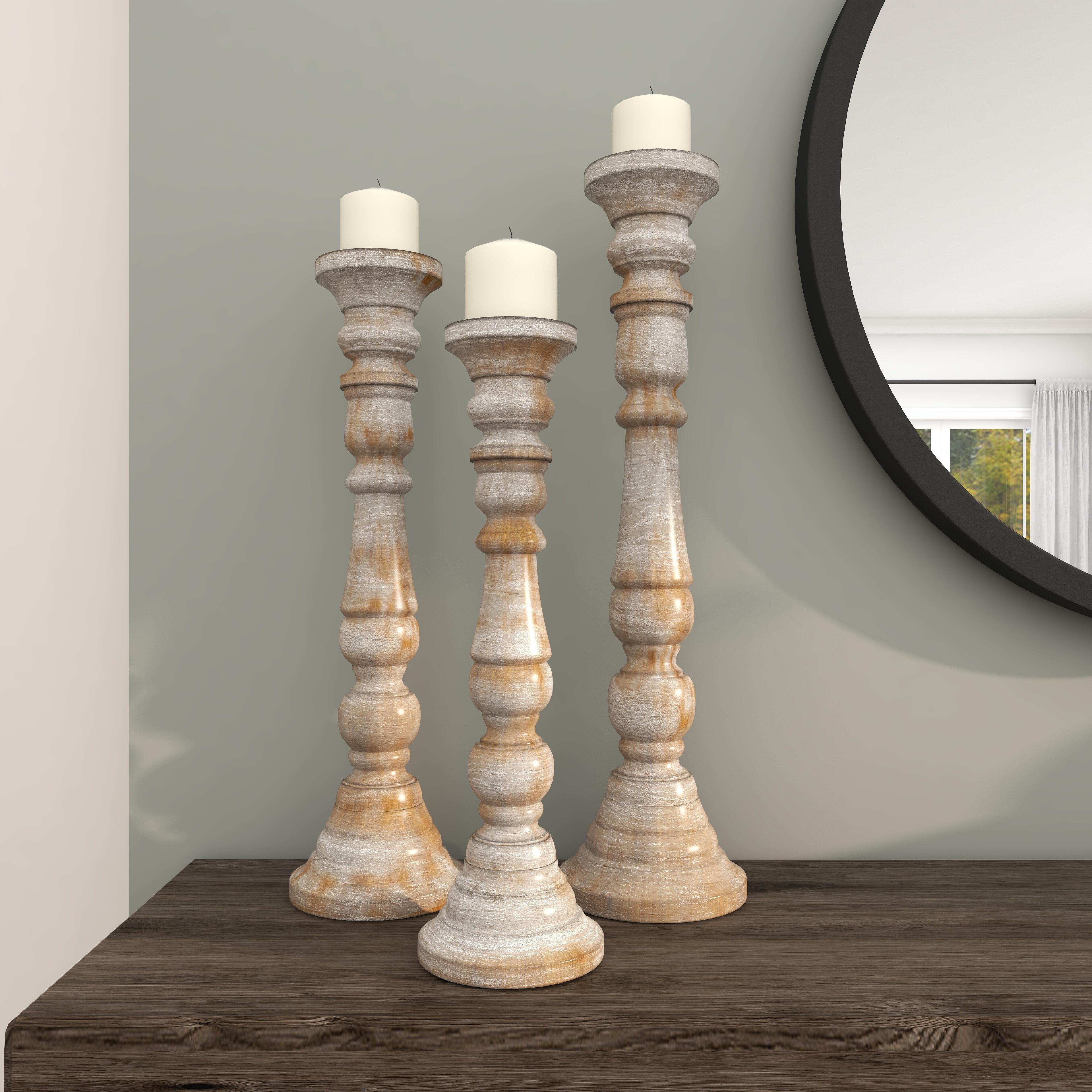 Bayberry Lane Handmade Decorative Candle Holder (Set Of 3), , large