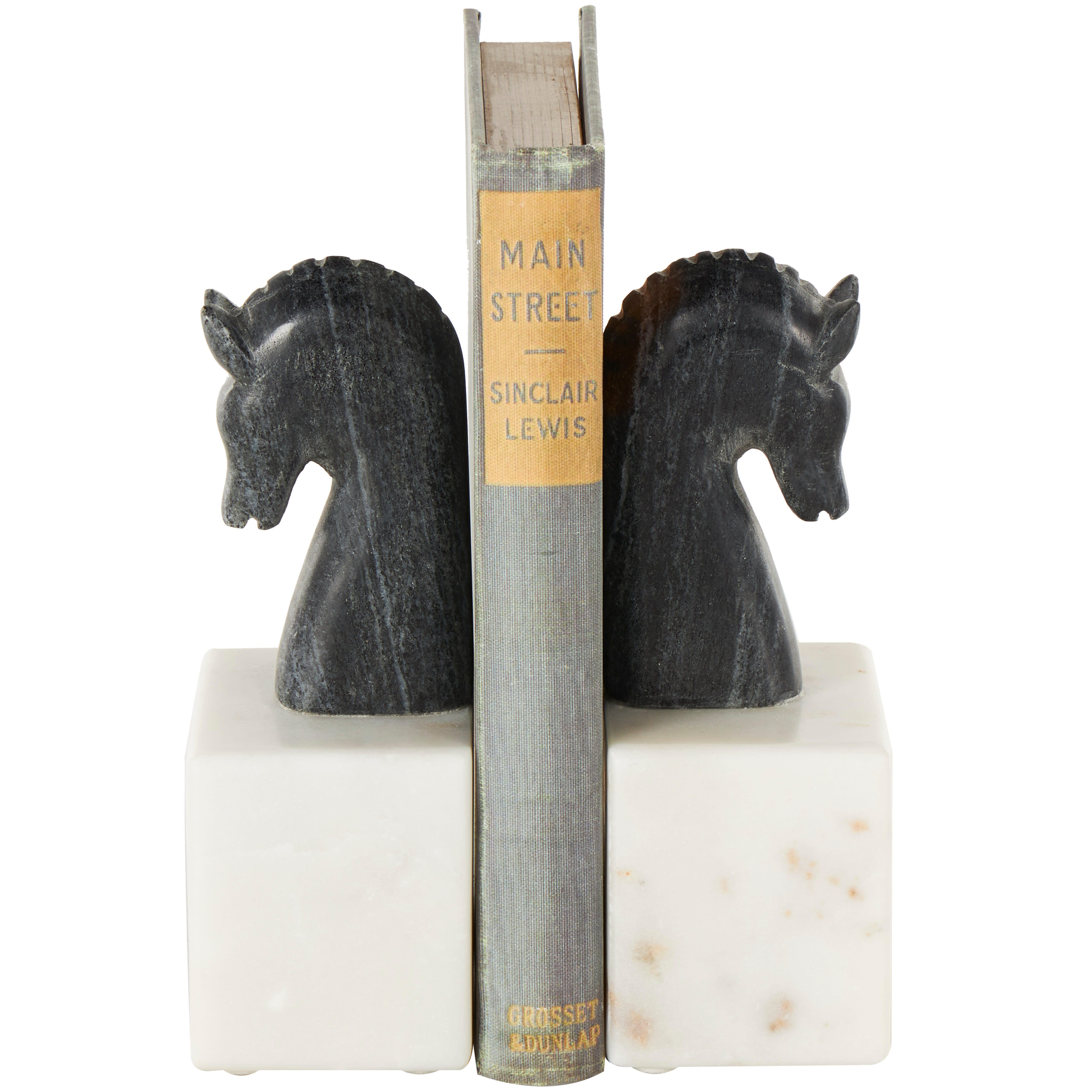 Bayberry Lane Horse Distressed Decorative Bookend (Set Of 2), , large