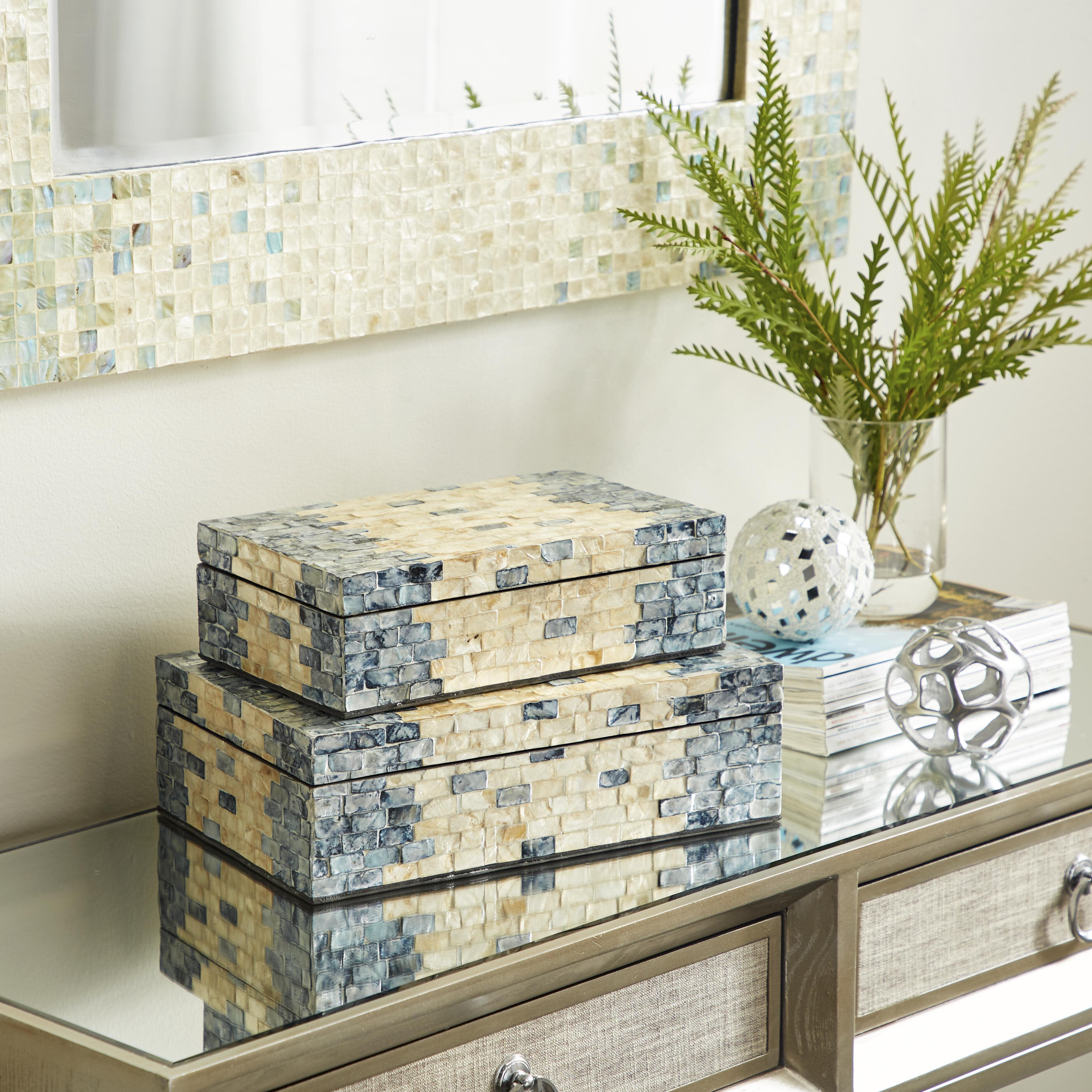 Bayberry Lane Lid Storage Decorative Box (Set Of 2), , rollover