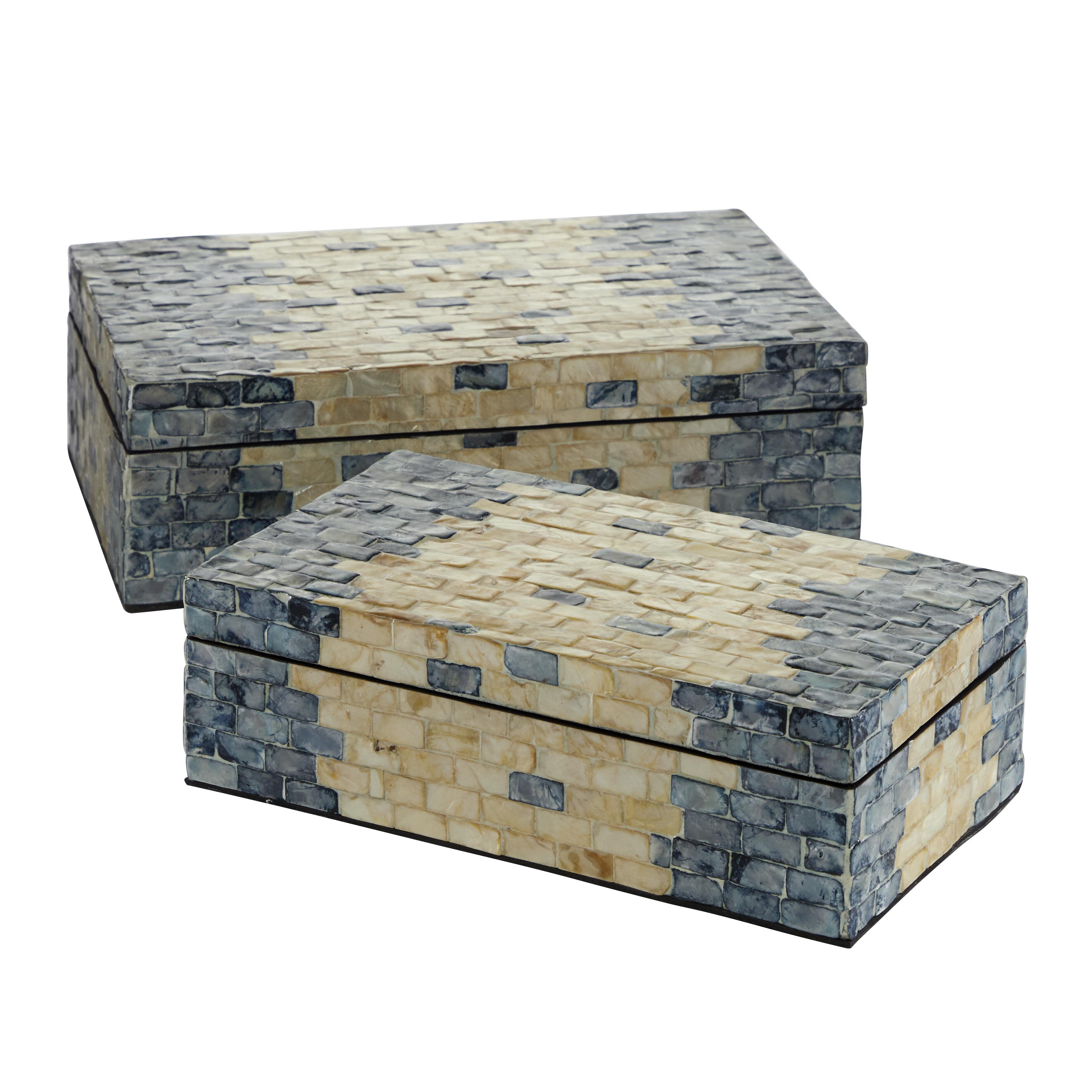 Bayberry Lane Lid Storage Decorative Box (Set Of 2), , large