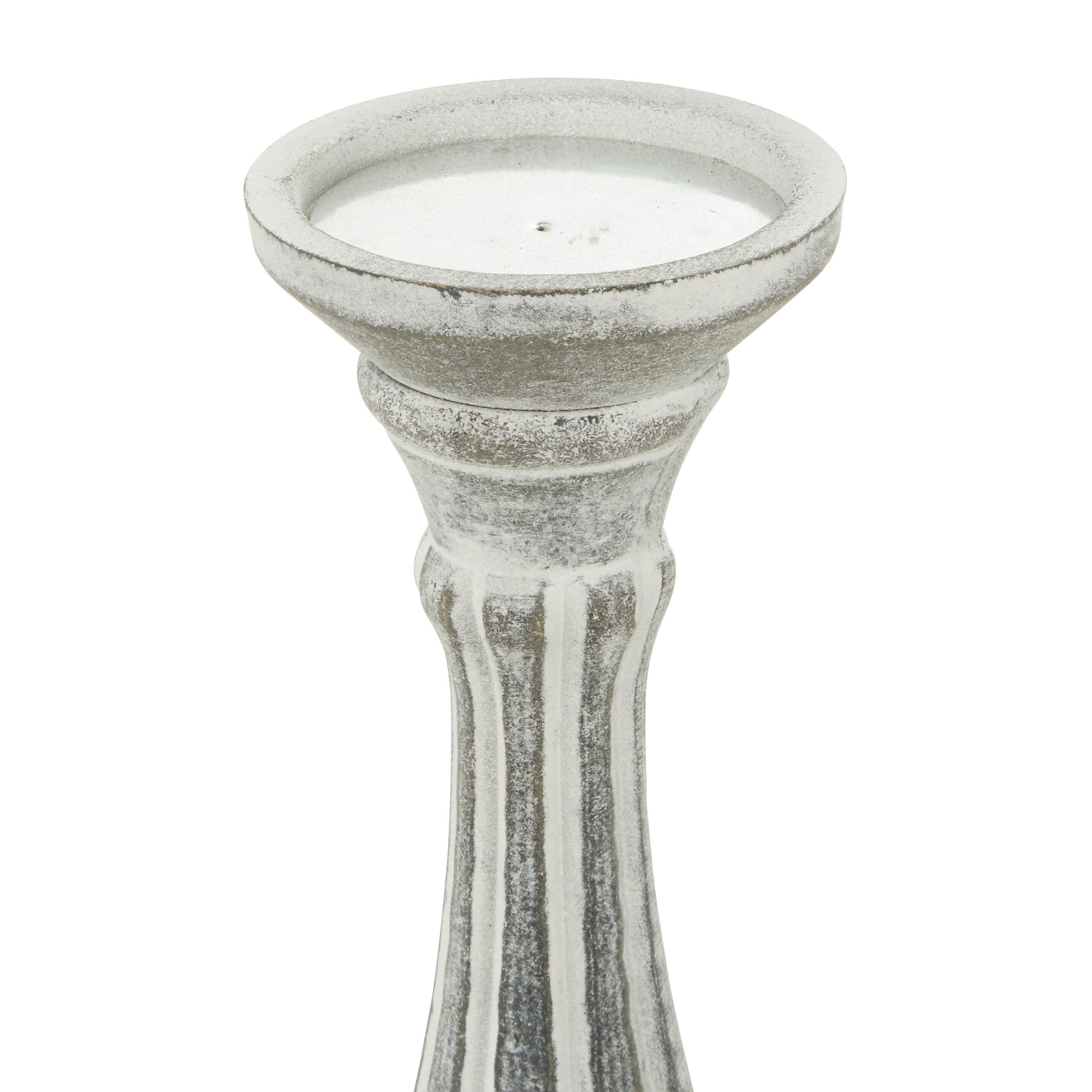 Bayberry Lane Pillar Decorative Candle Holder (Set Of 3), Gray, large