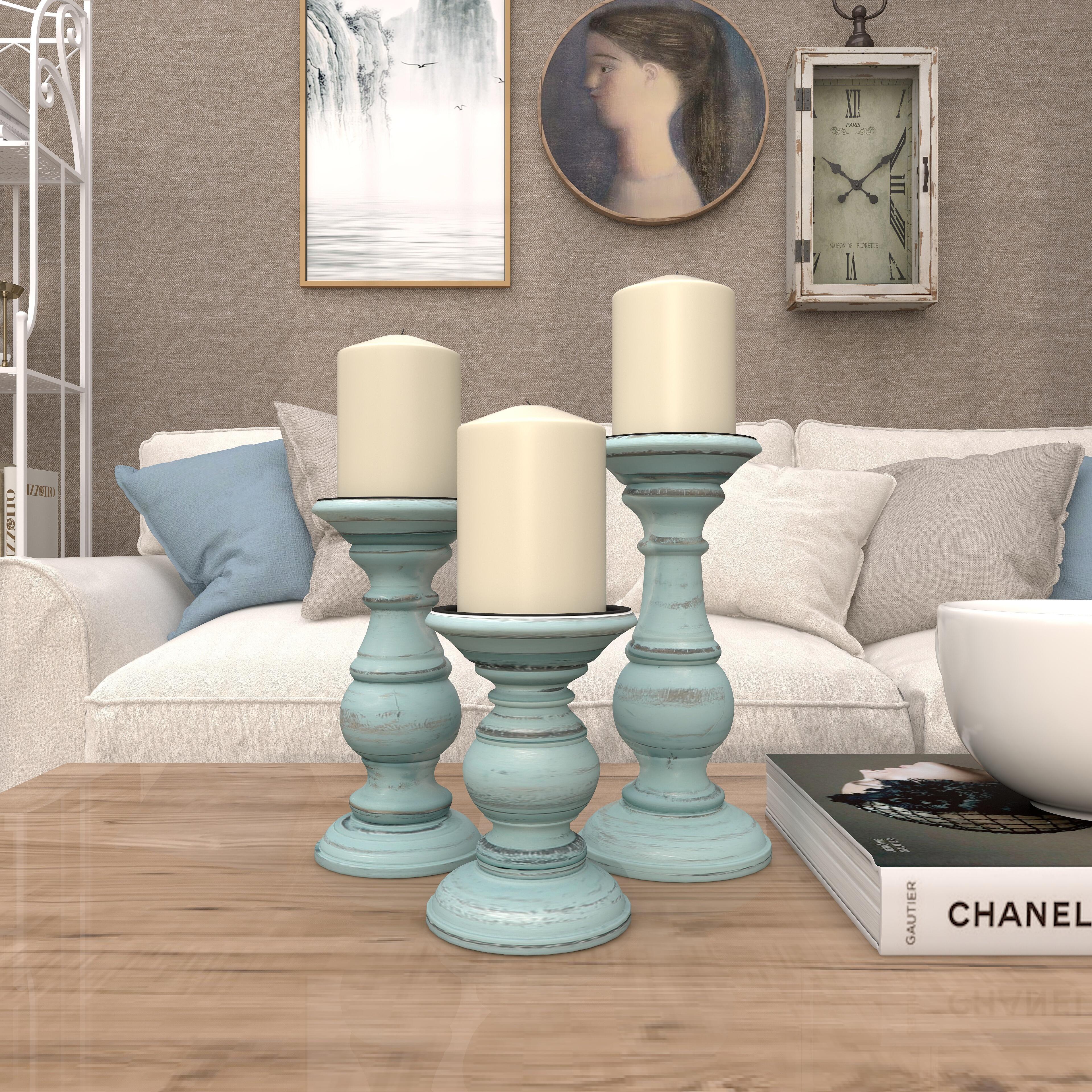 Bayberry Lane Solid Decorative Candle Holder (Set Of 3), , large