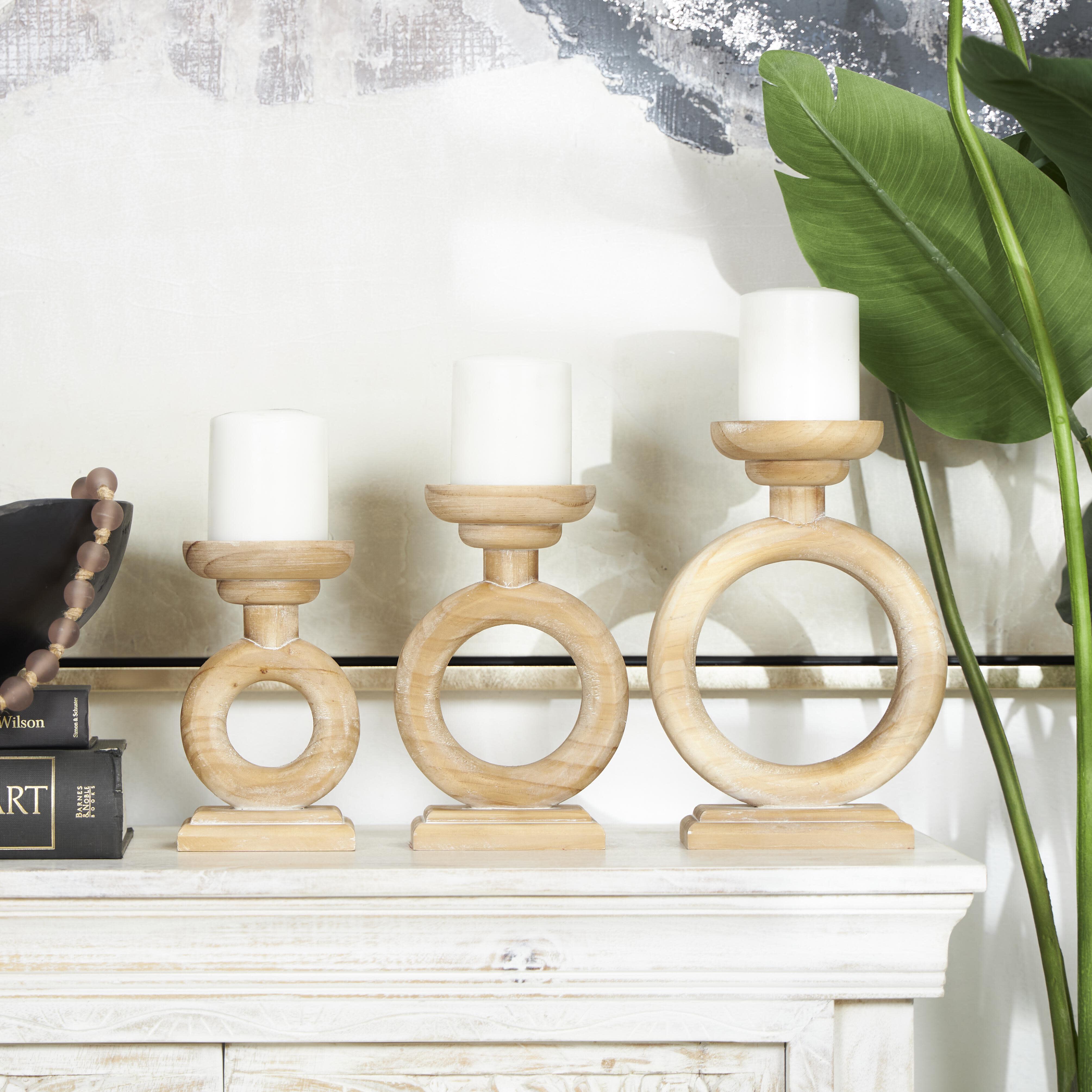 Bayberry Lane Ring Decorative Candle Holder (Set Of 3), , rollover