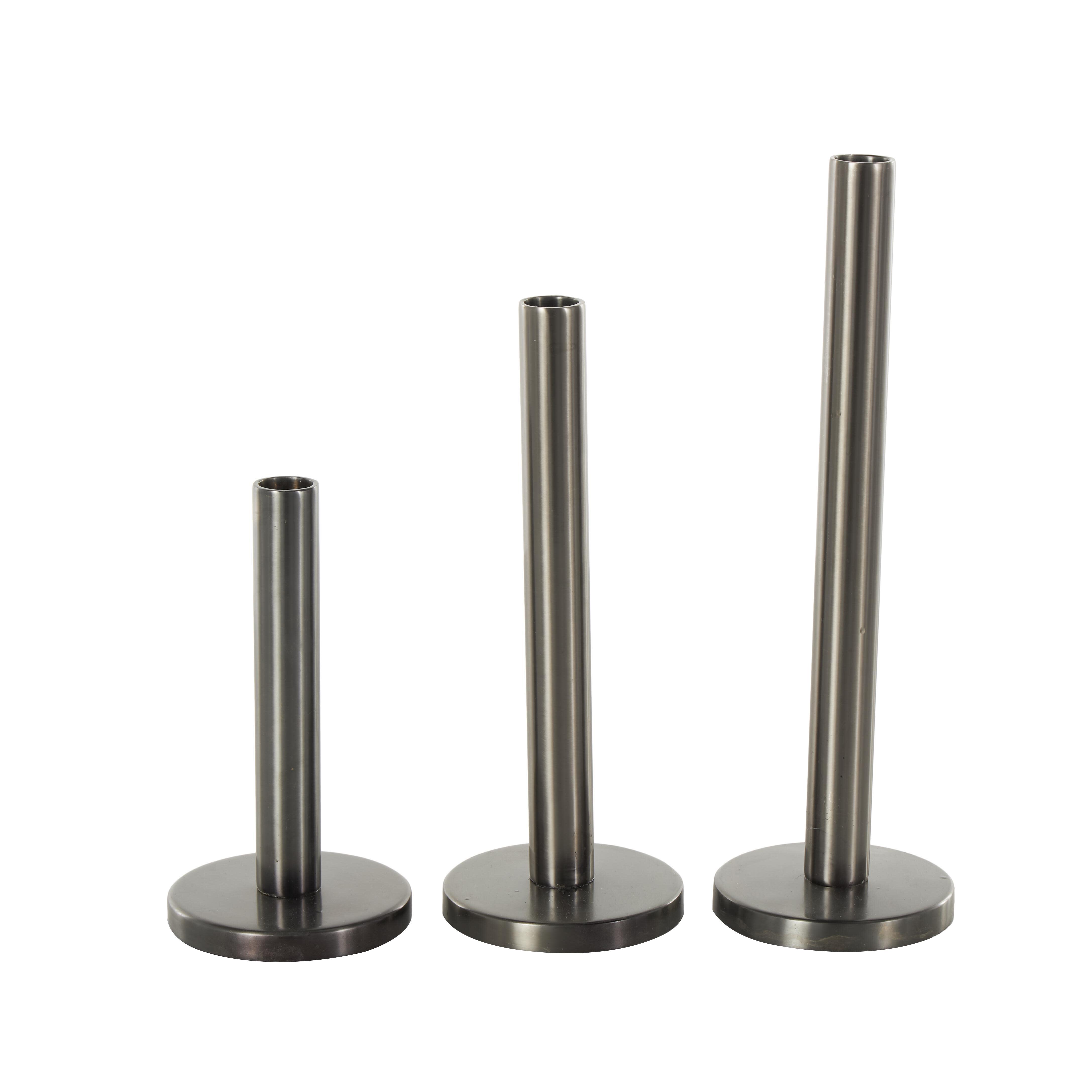 Bayberry Lane Slim Decorative Candle Holder (Set Of 3), Black, large