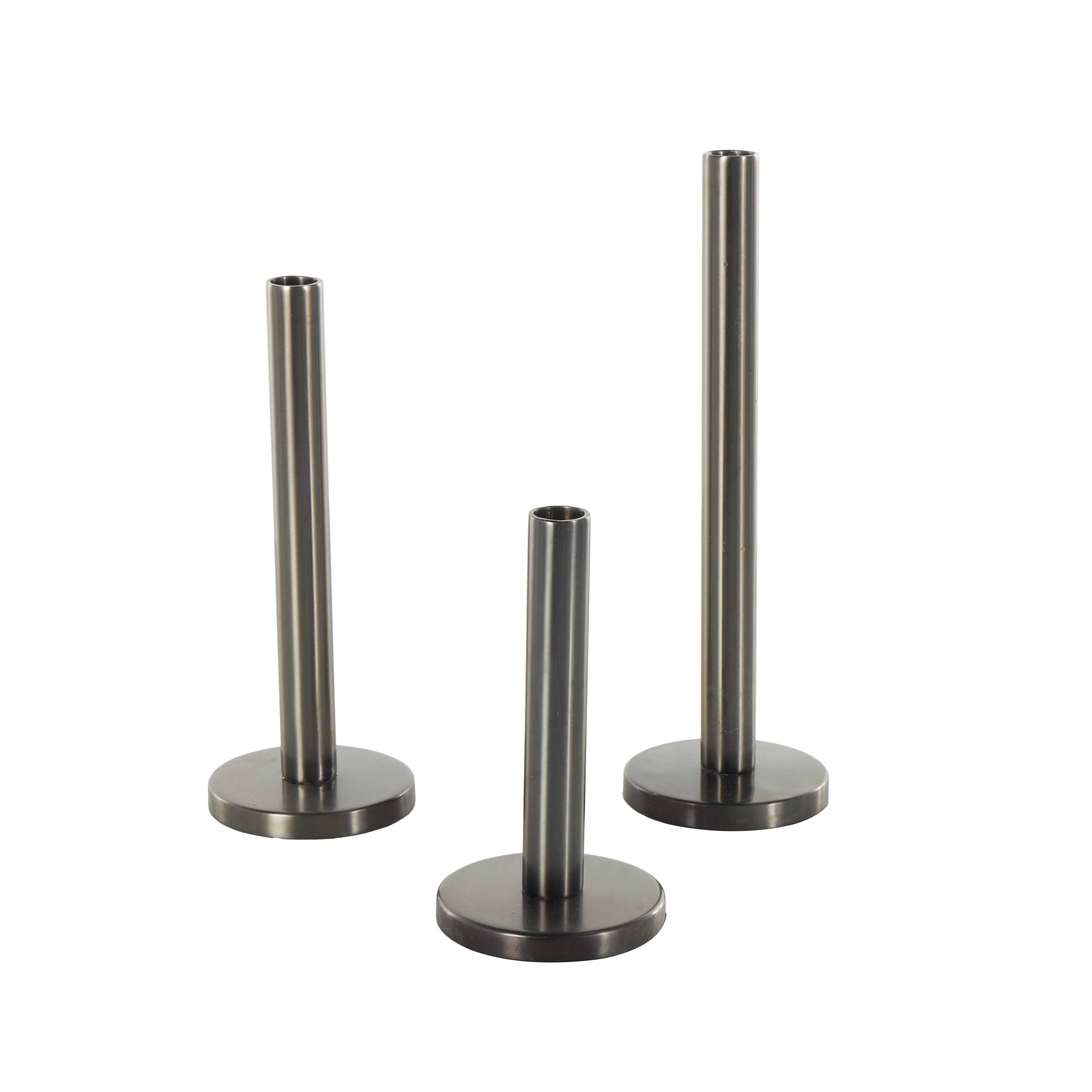 Bayberry Lane Slim Decorative Candle Holder (Set Of 3), Black, large