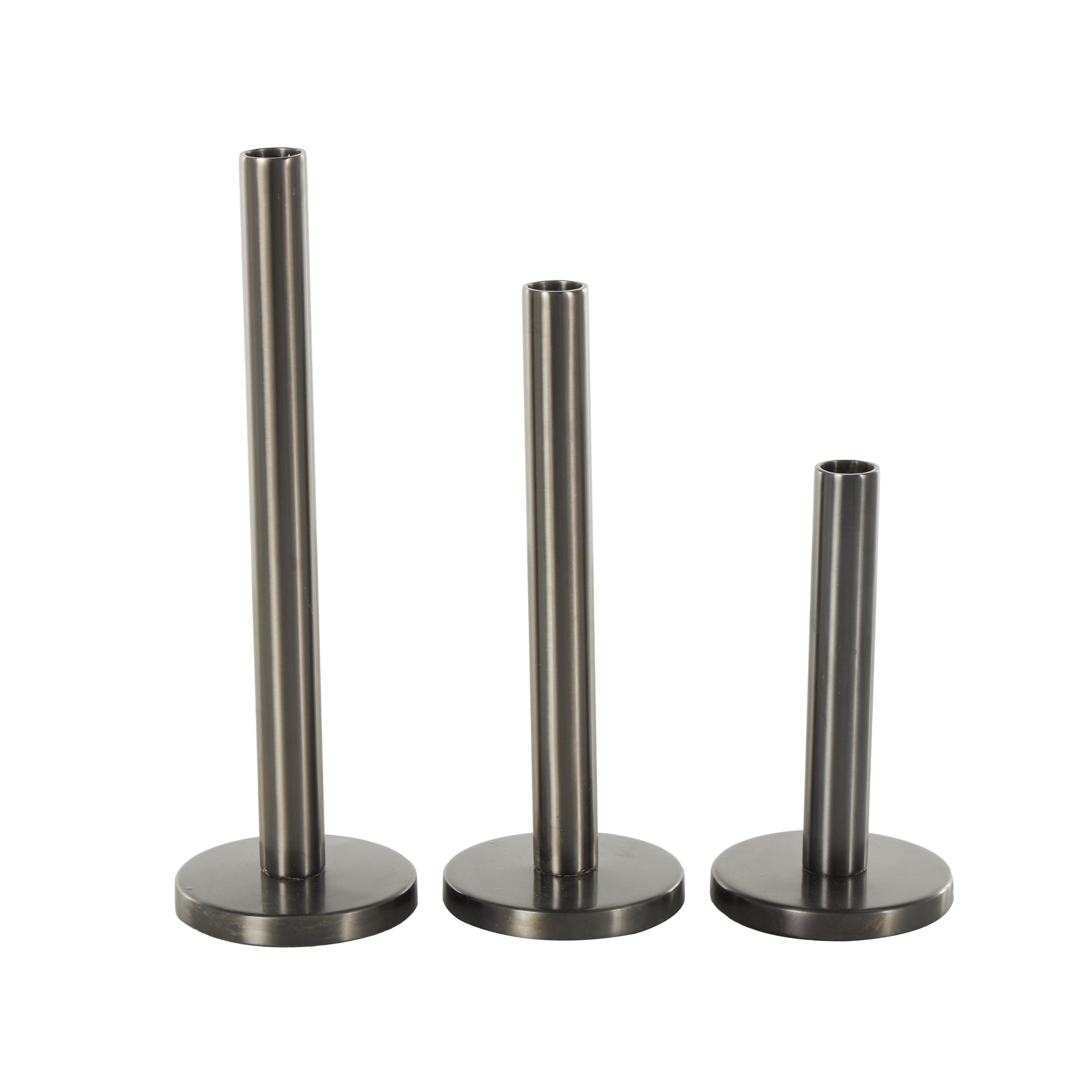 Bayberry Lane Slim Decorative Candle Holder (Set Of 3), Black, large