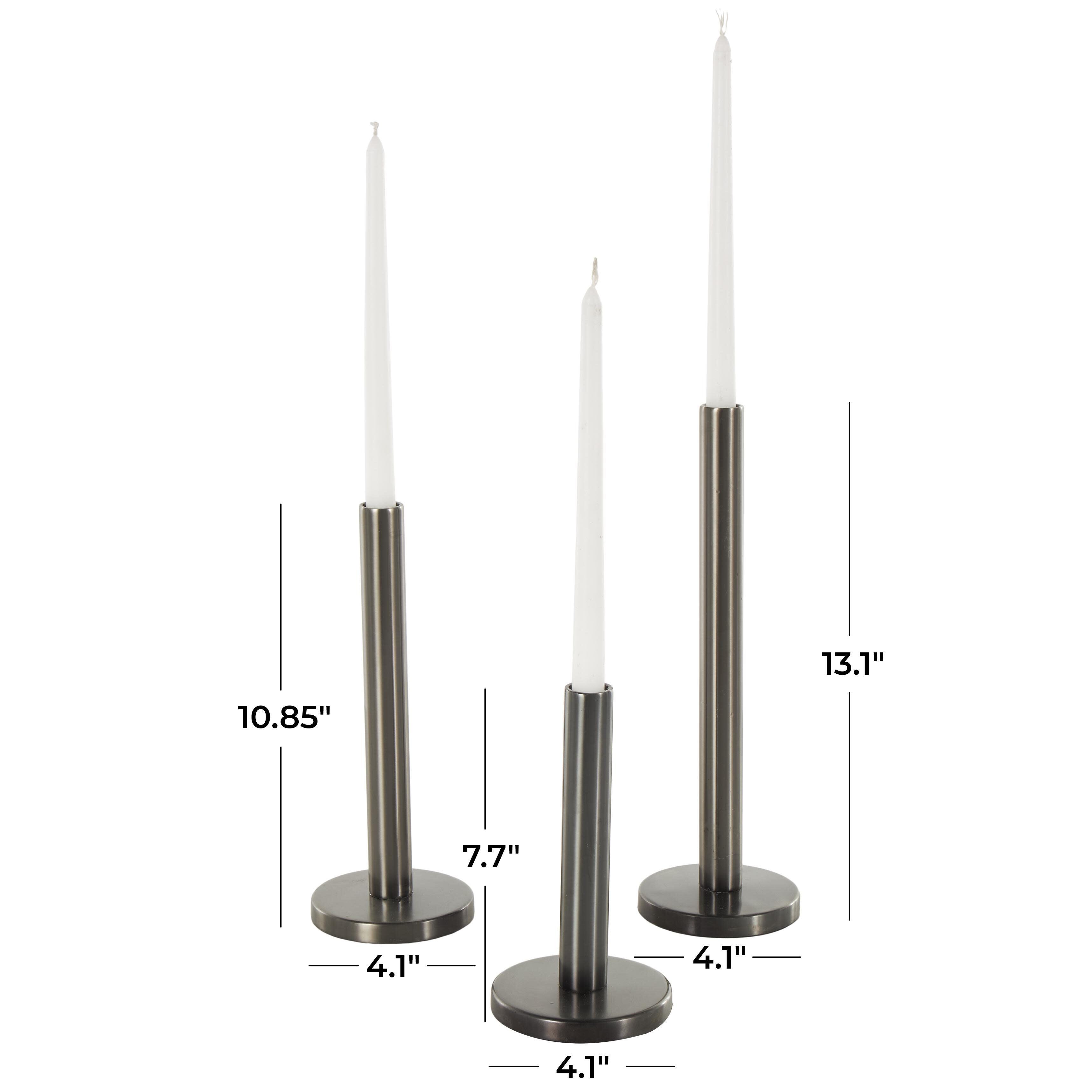 Bayberry Lane Slim Decorative Candle Holder (Set Of 3), Black, large