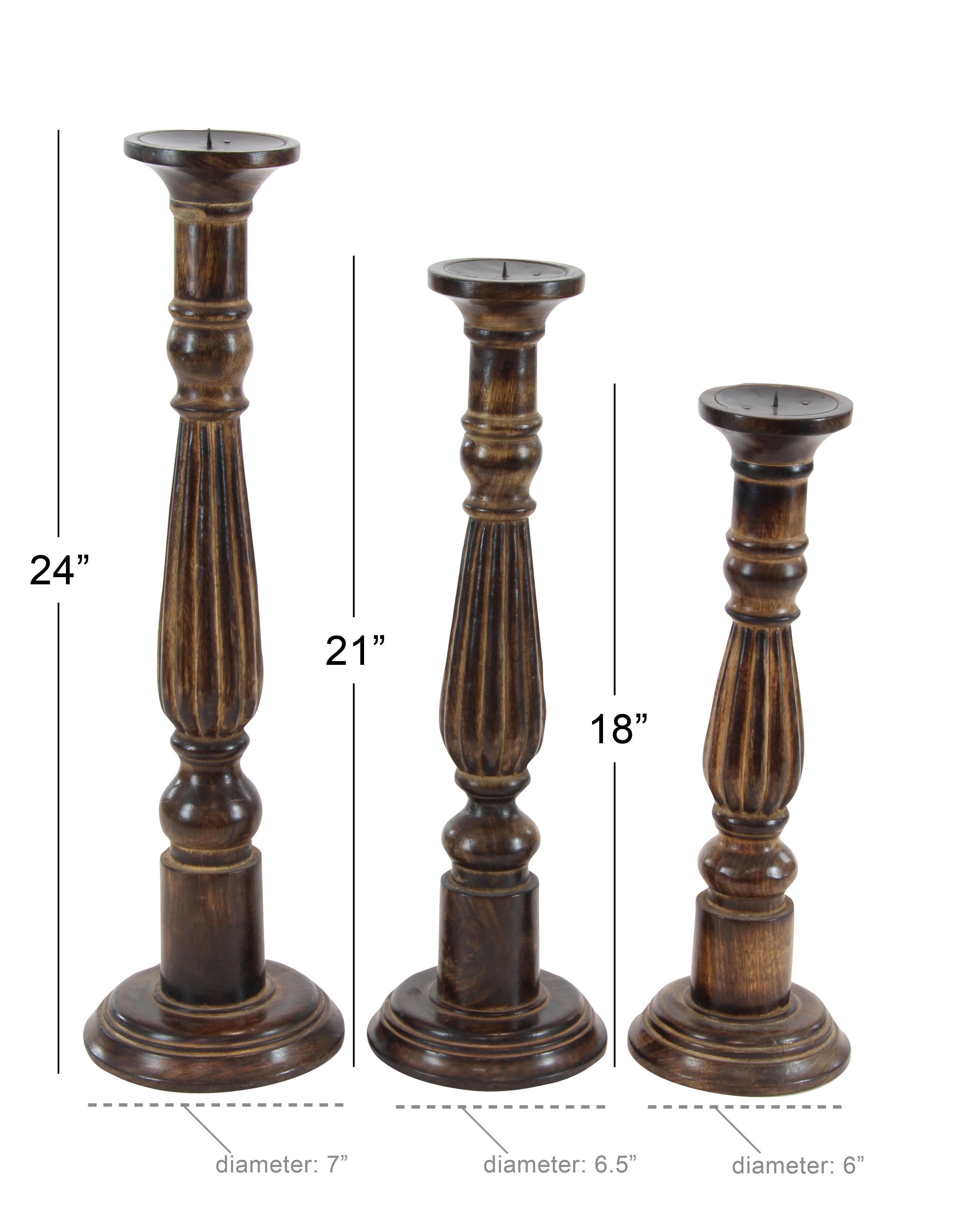 Bayberry Lane Tall Decorative Candle Holder (Set Of 3), , large