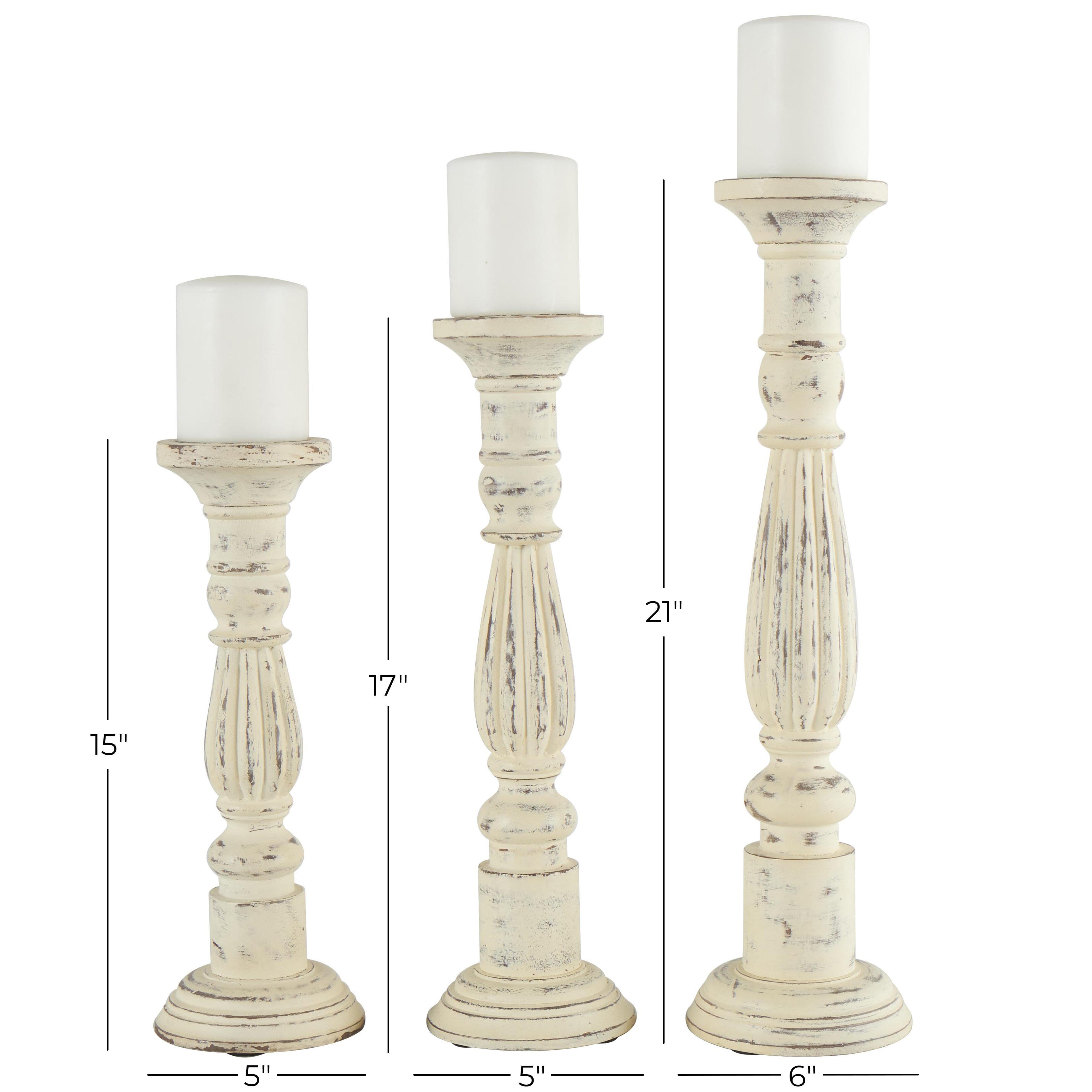 Bayberry Lane Turned Decorative Candle Holder (Set Of 3), , large