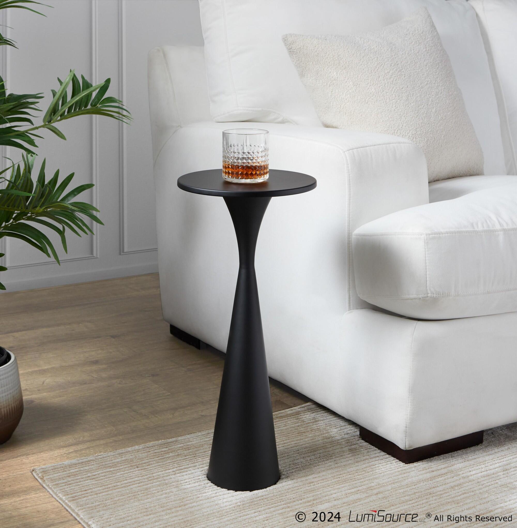 LumiSource Gemma Side Table, Black, large