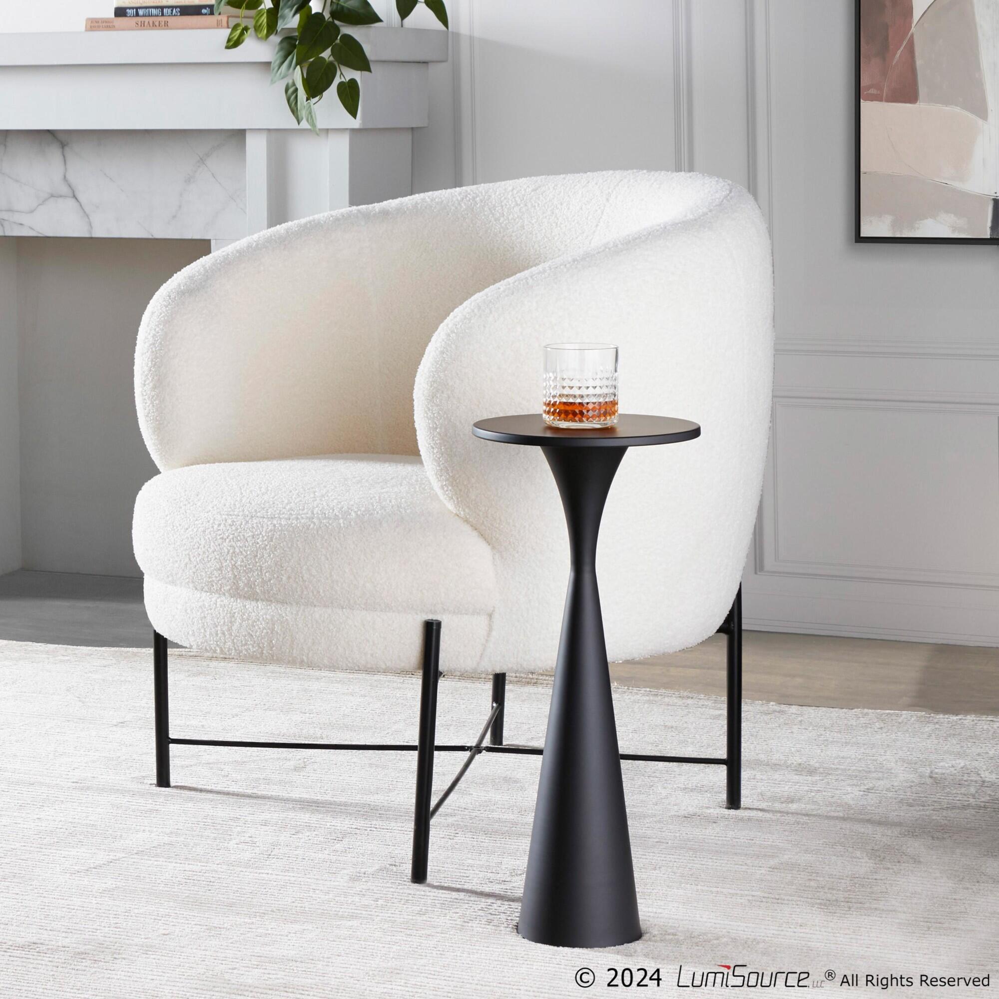 LumiSource Gemma Side Table, Black, large
