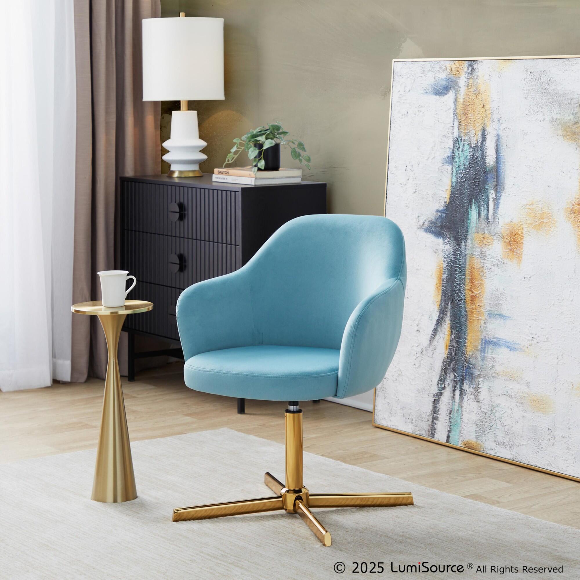 LumiSource Gemma Side Table, Gold, rollover