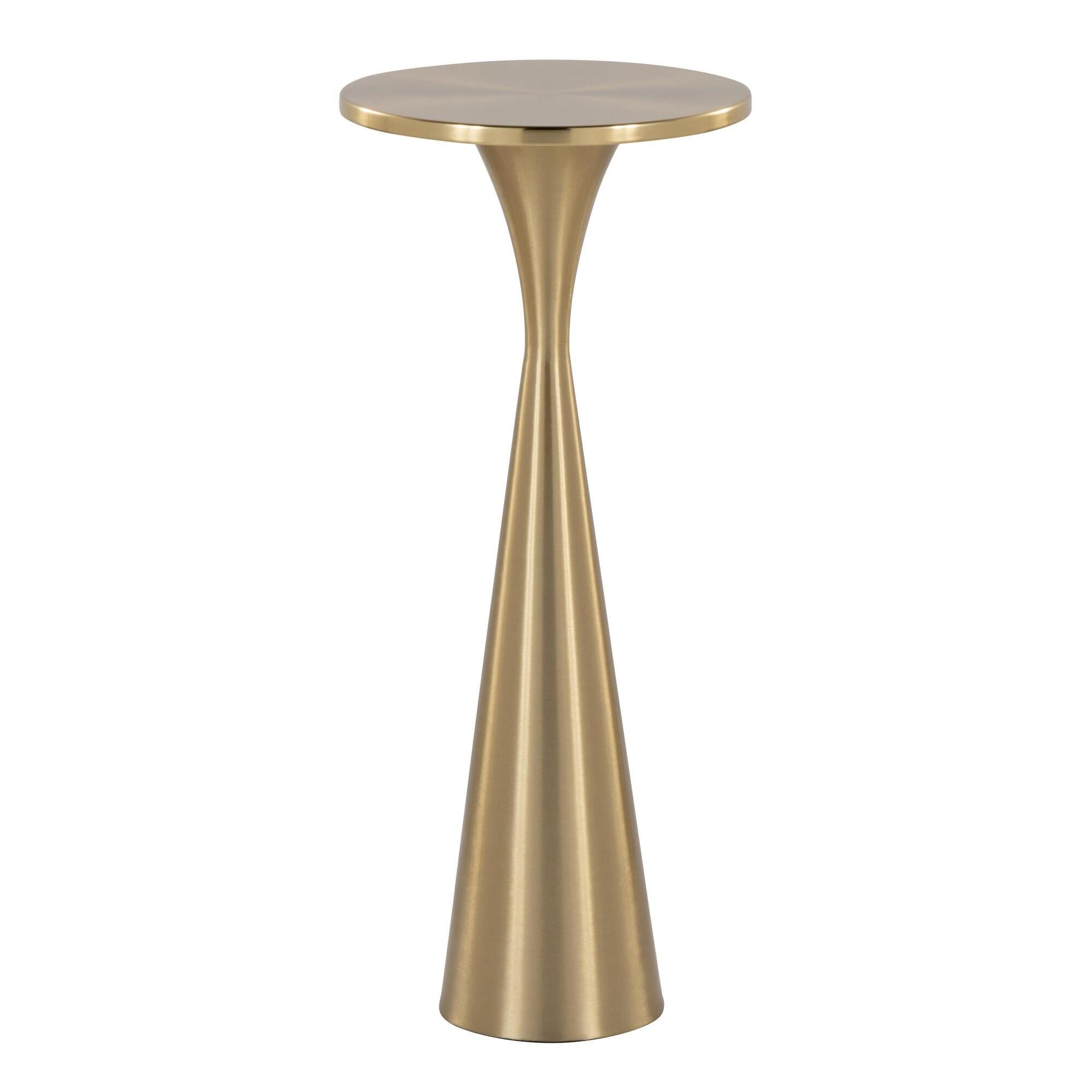 LumiSource Gemma Side Table, Gold, large