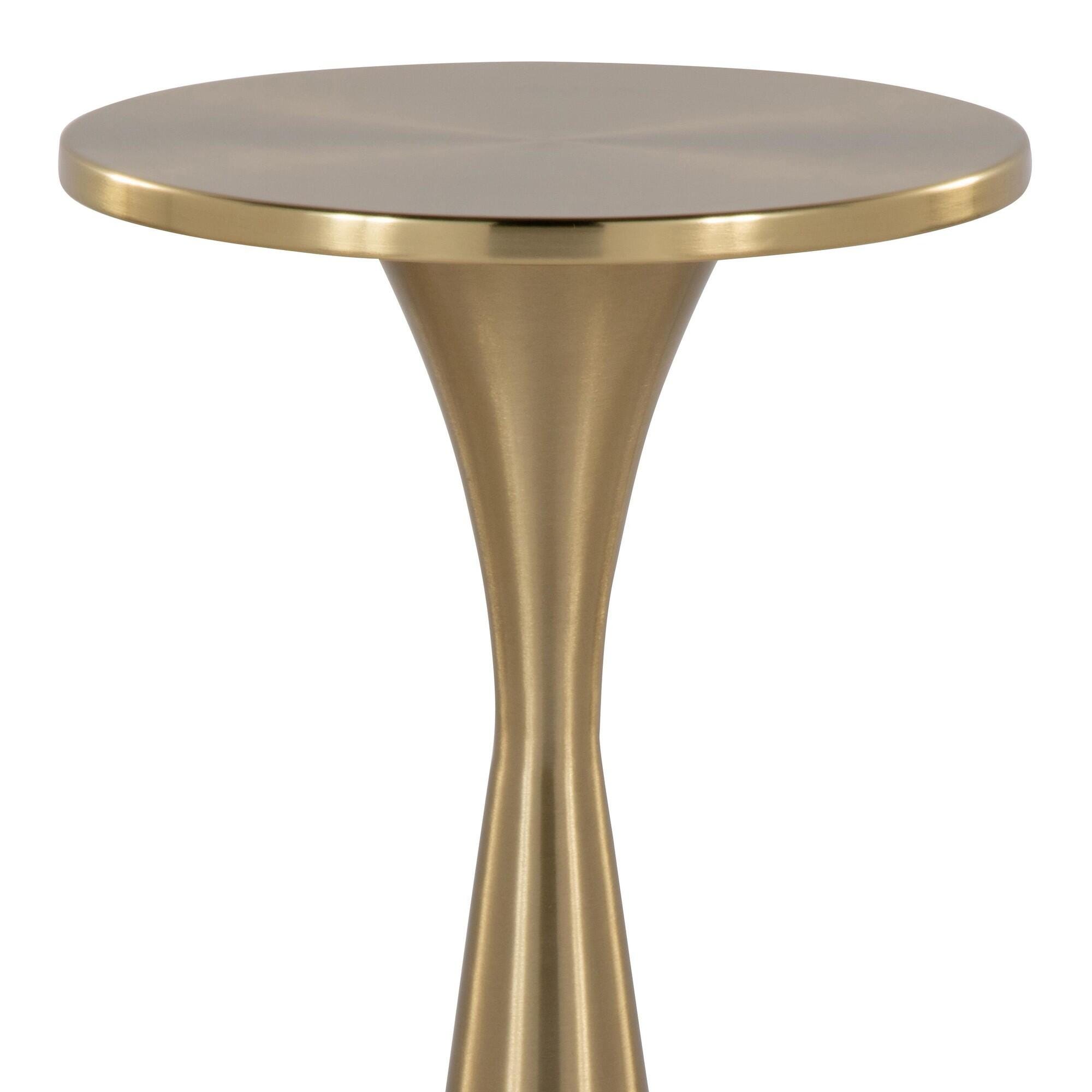 LumiSource Gemma Side Table, Gold, large