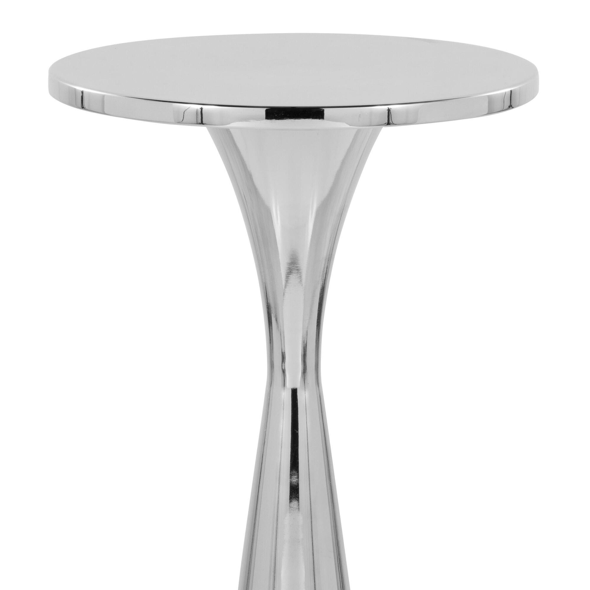 LumiSource Gemma Side Table, Silver, large