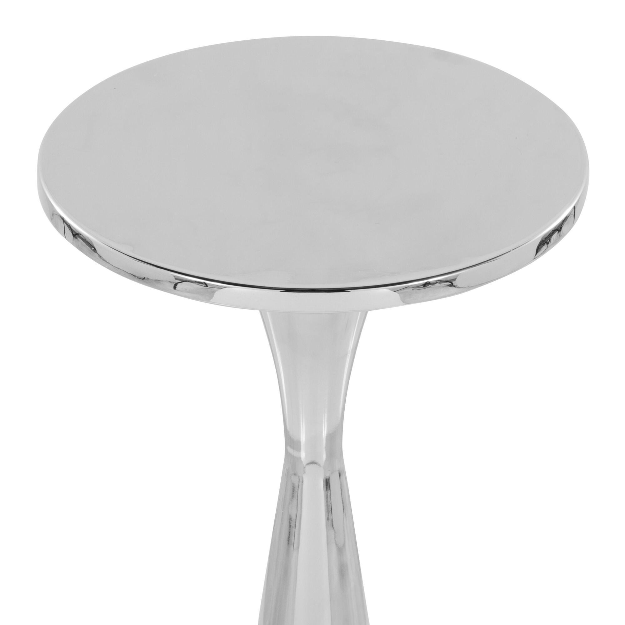 LumiSource Gemma Side Table, Silver, large