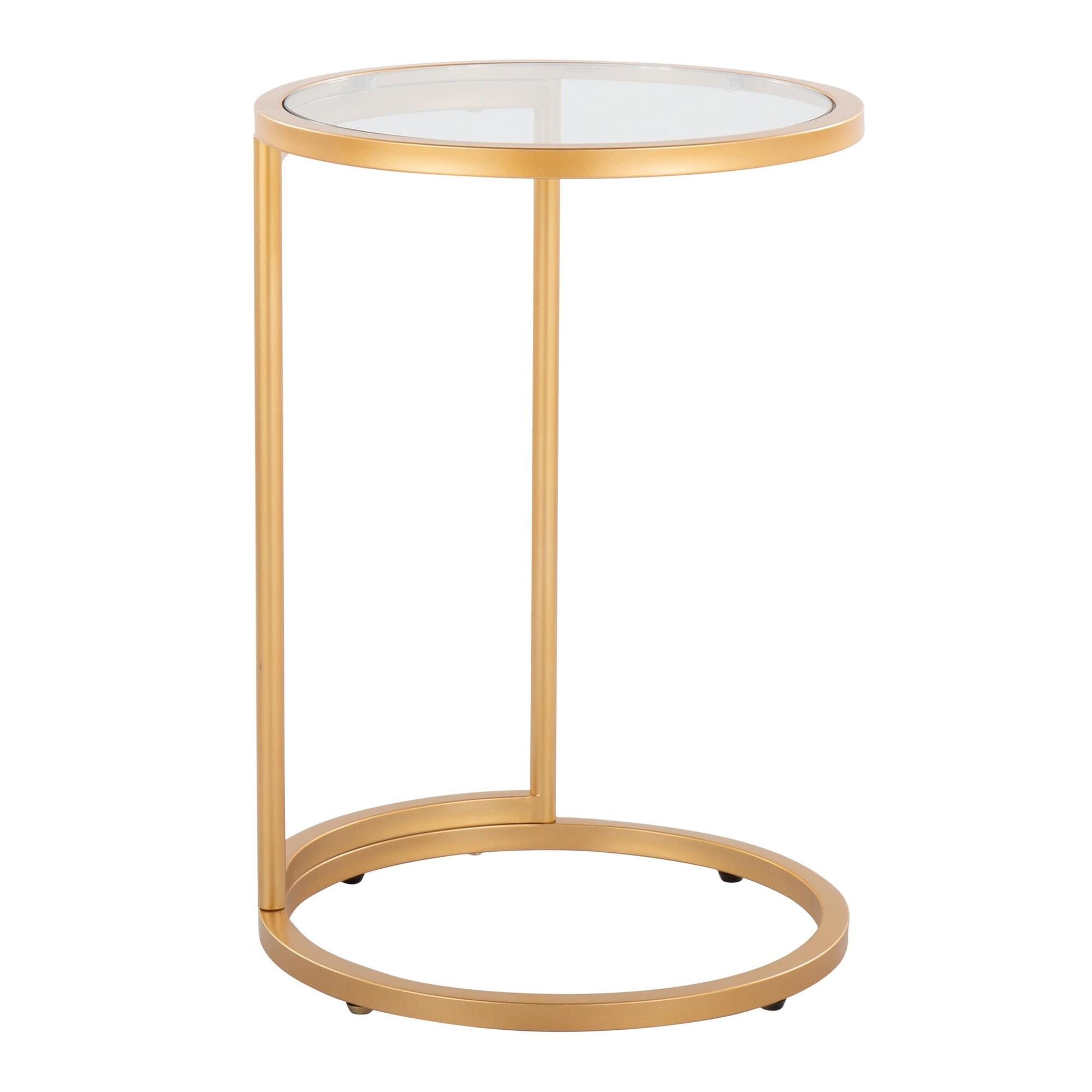 LumiSource Zenn End Table, Gold, large
