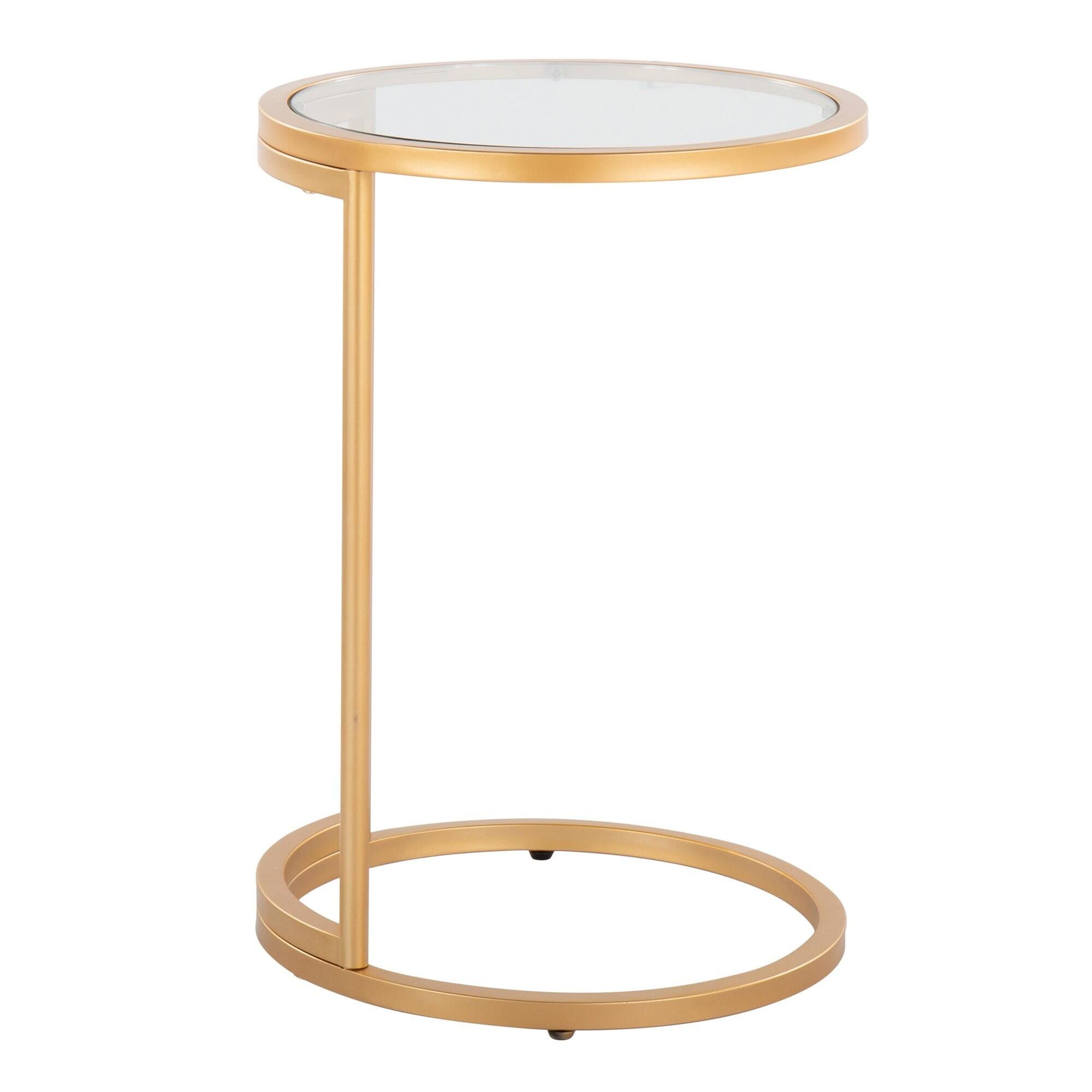 LumiSource Zenn End Table, Gold, large