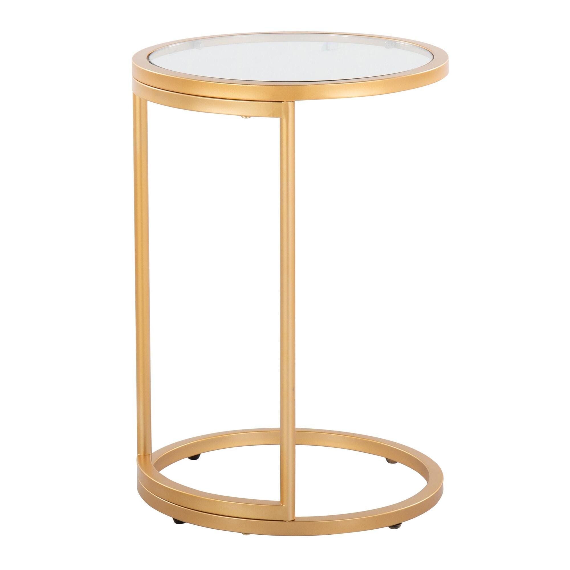 LumiSource Zenn End Table, Gold, large