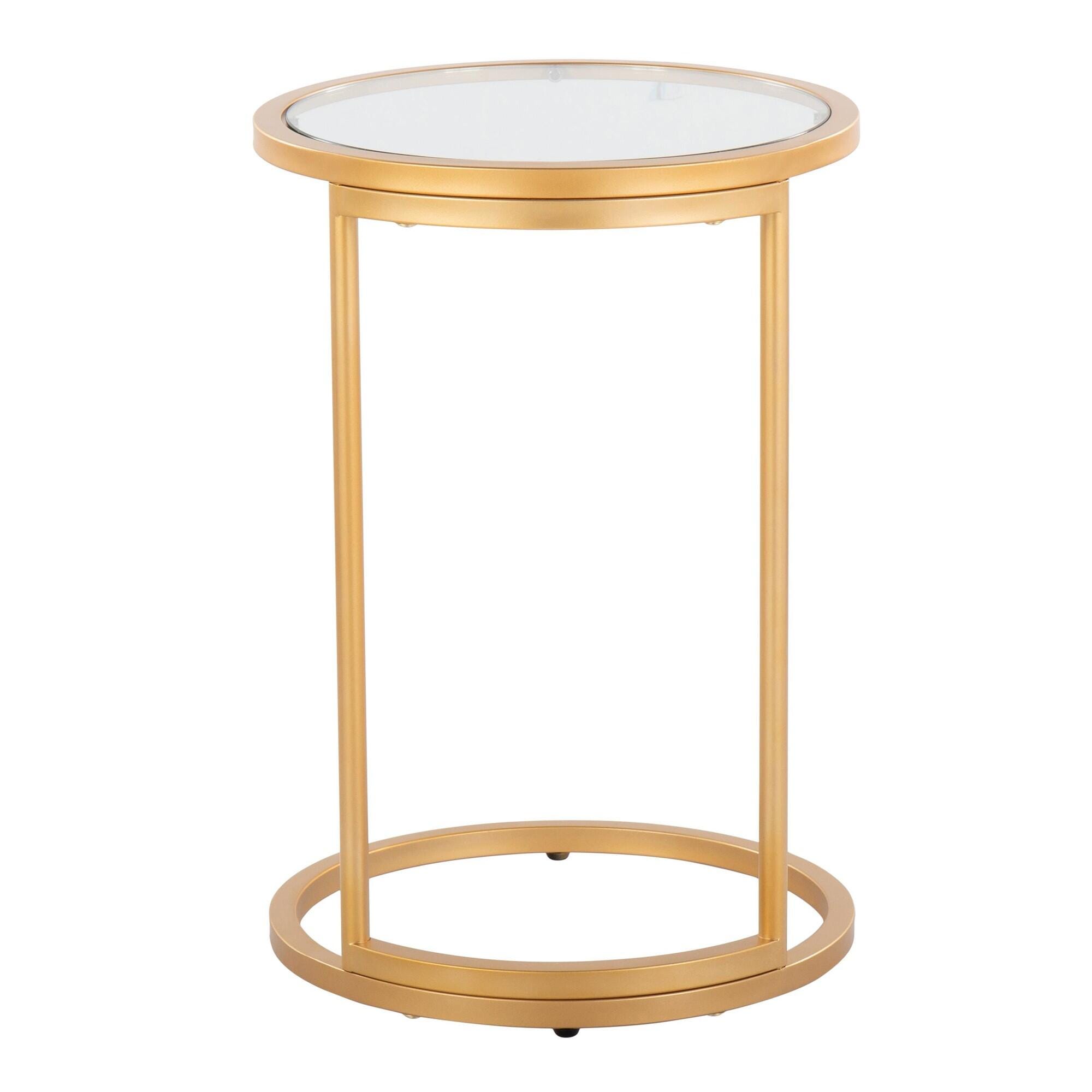 LumiSource Zenn End Table, Gold, large