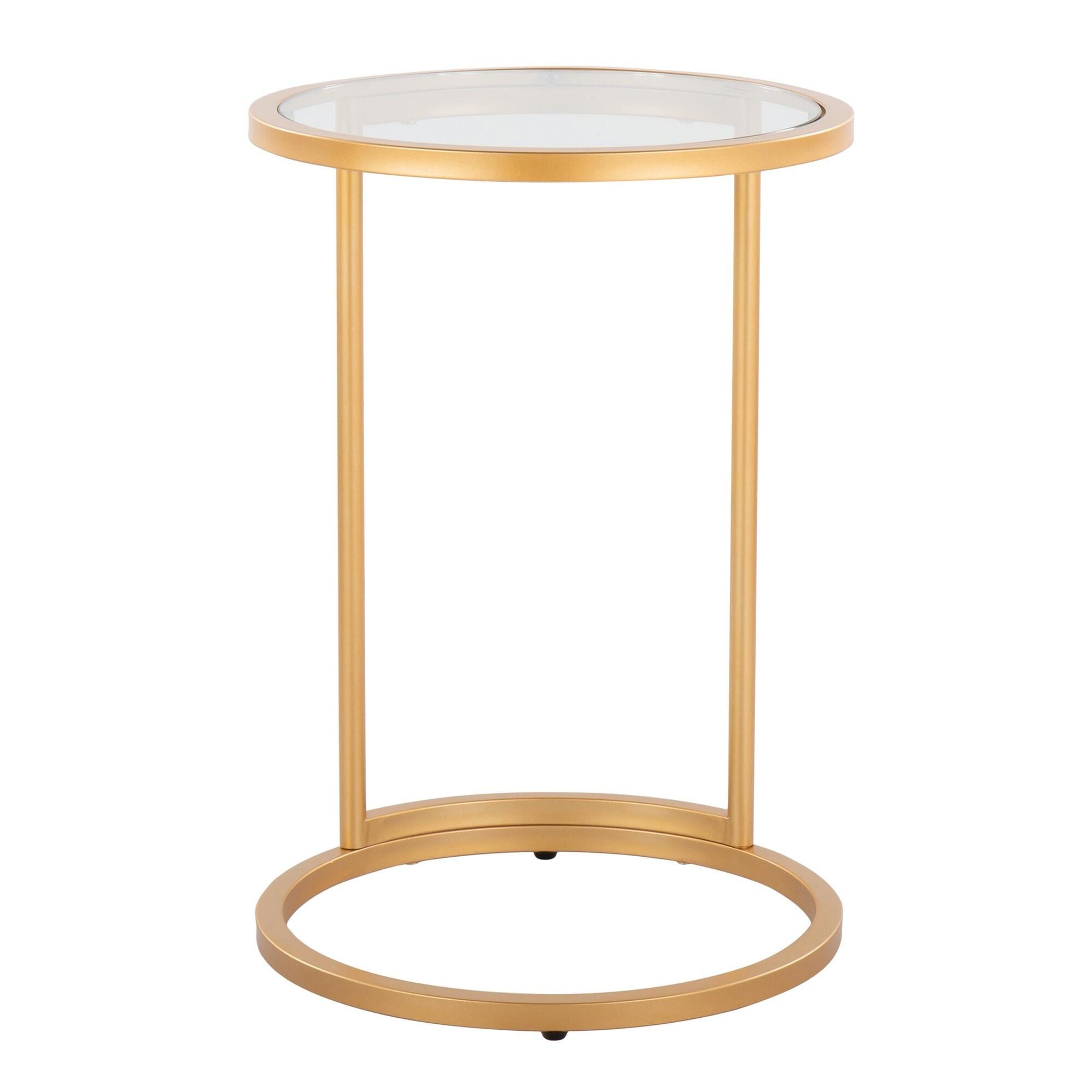 LumiSource Zenn End Table, Gold, large